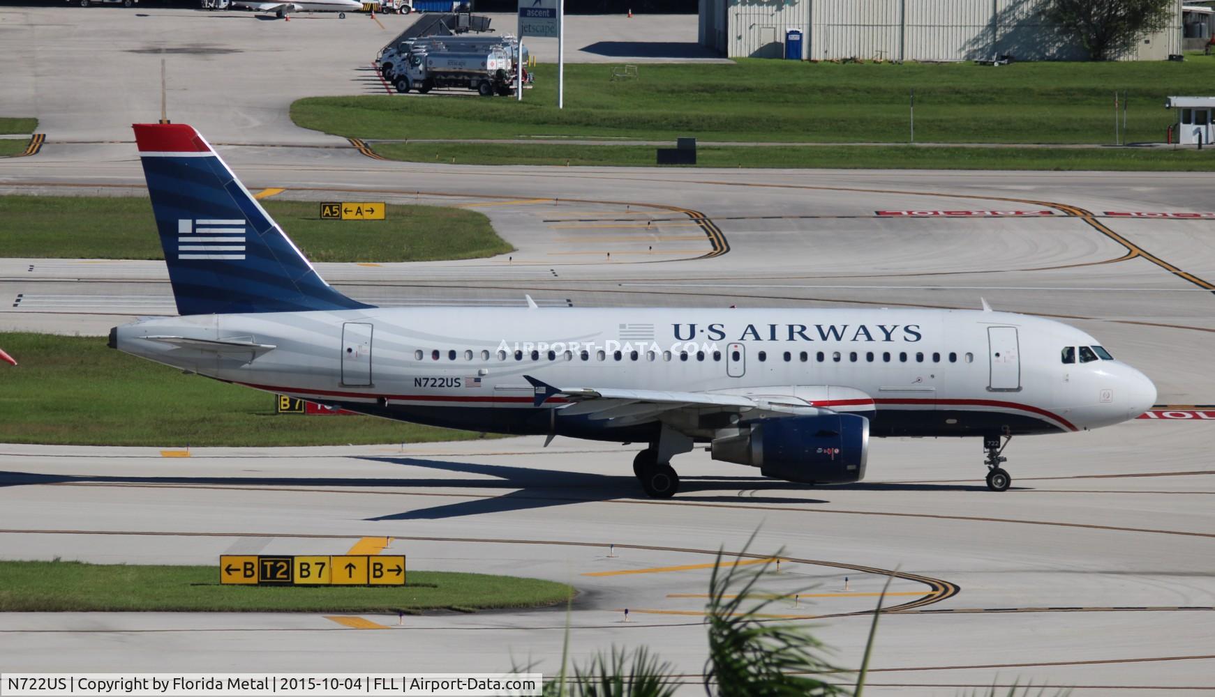 N722US, 1999 Airbus A319-112 C/N 1097, USAirways