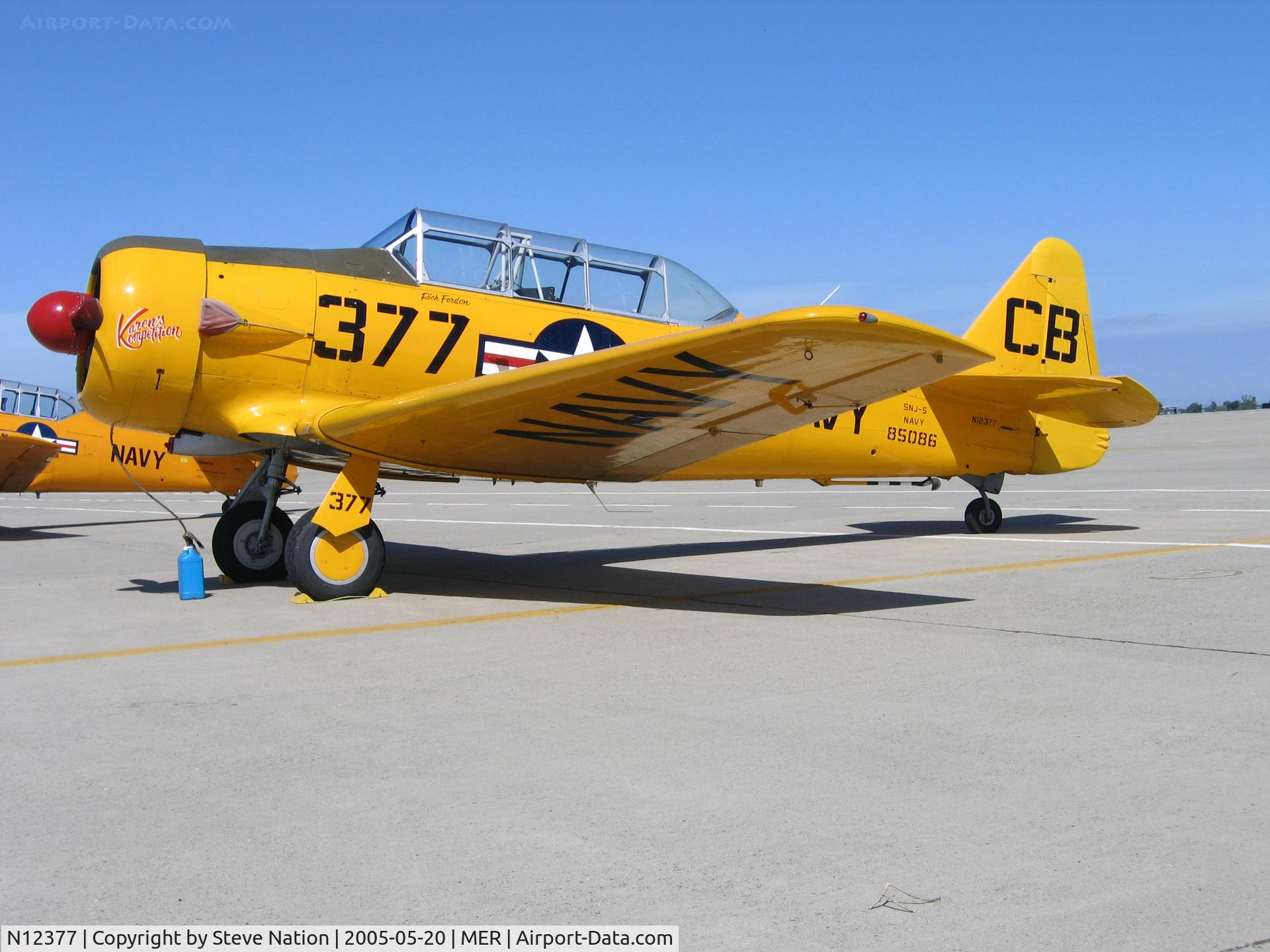 N12377, North American SNJ-5 Texan Texan C/N 85086, SNJ-5 BuAer 85086 Navy CB/377 @ West Coast Coast Formation Clinic