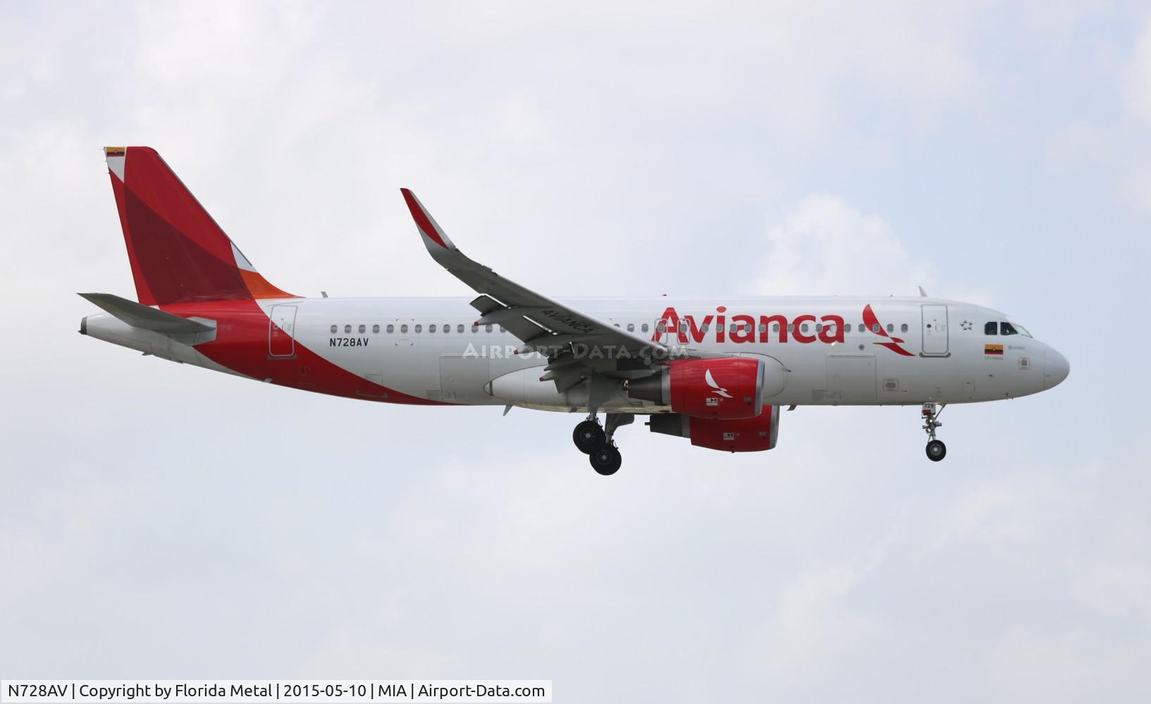 N728AV, 2014 Airbus A320-214 C/N 6209, Avianca
