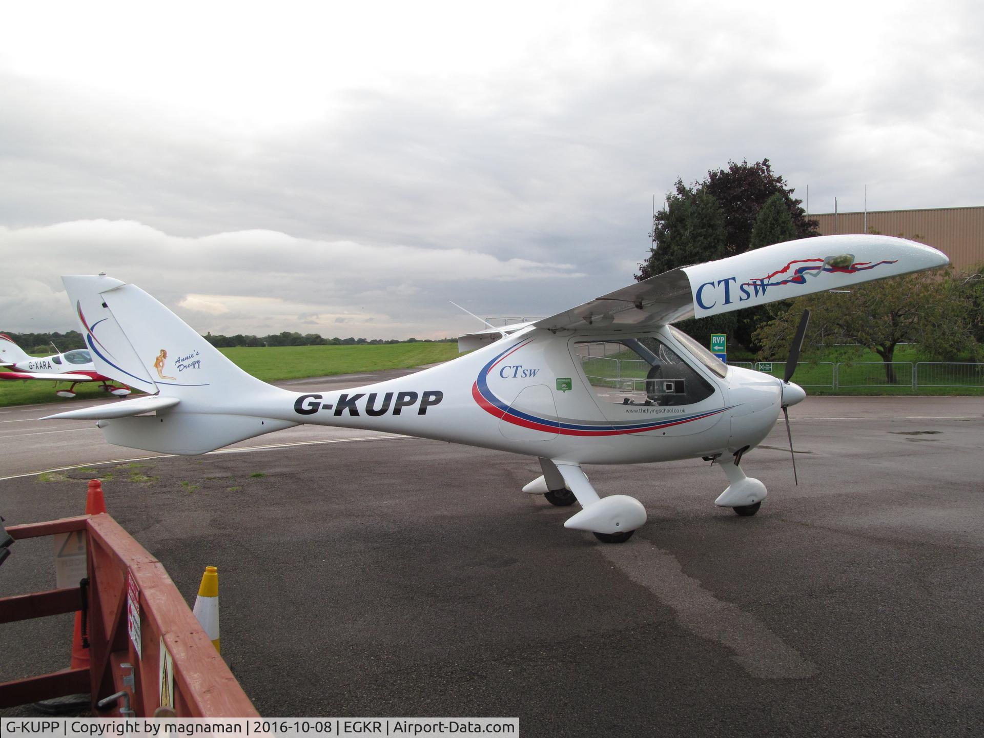 G-KUPP, 2006 Flight Design CTSW C/N 8227, on club apron