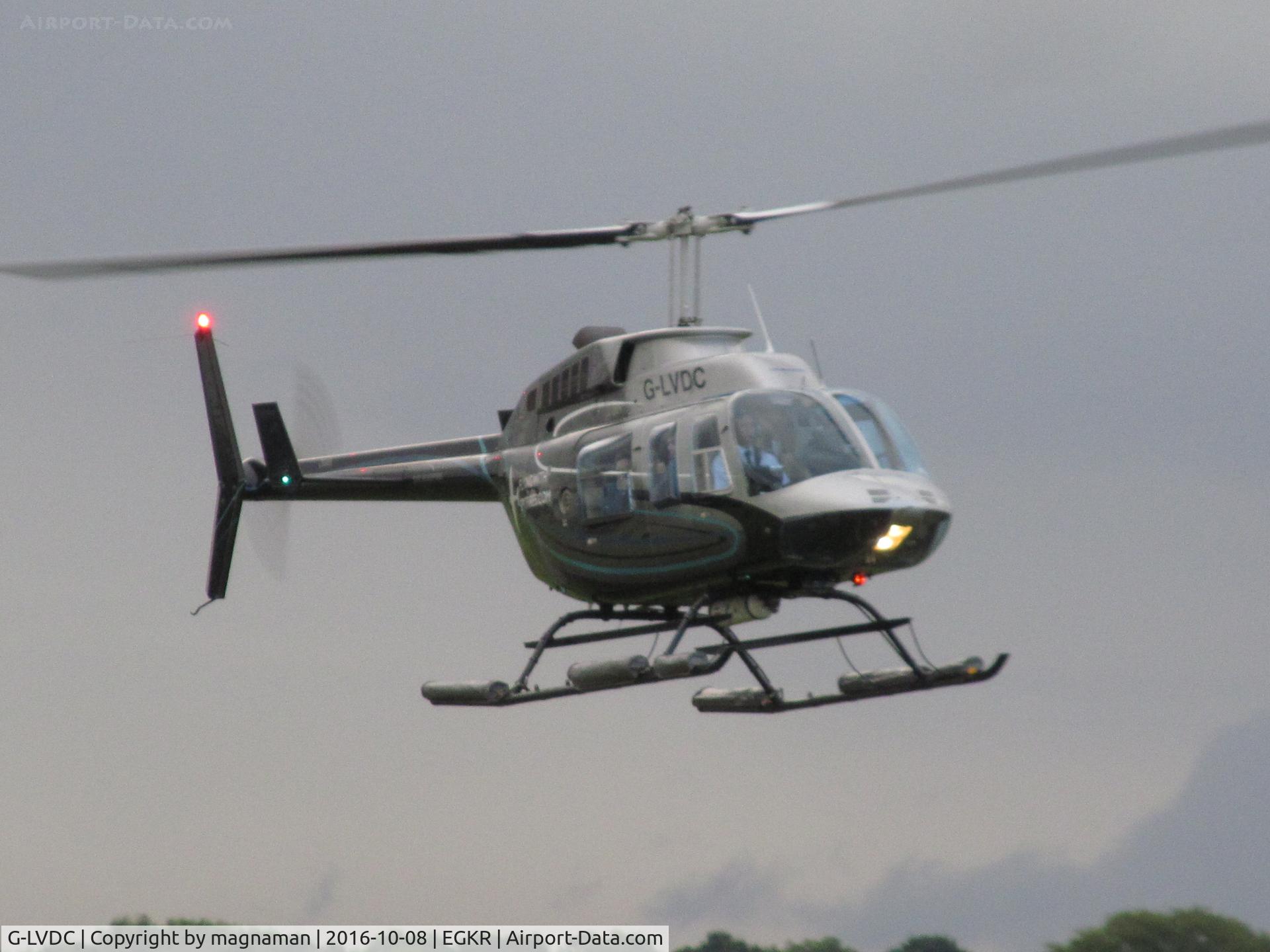 G-LVDC, 1989 Bell 206L-3 LongRanger III C/N 51300, pleasure flight about to land