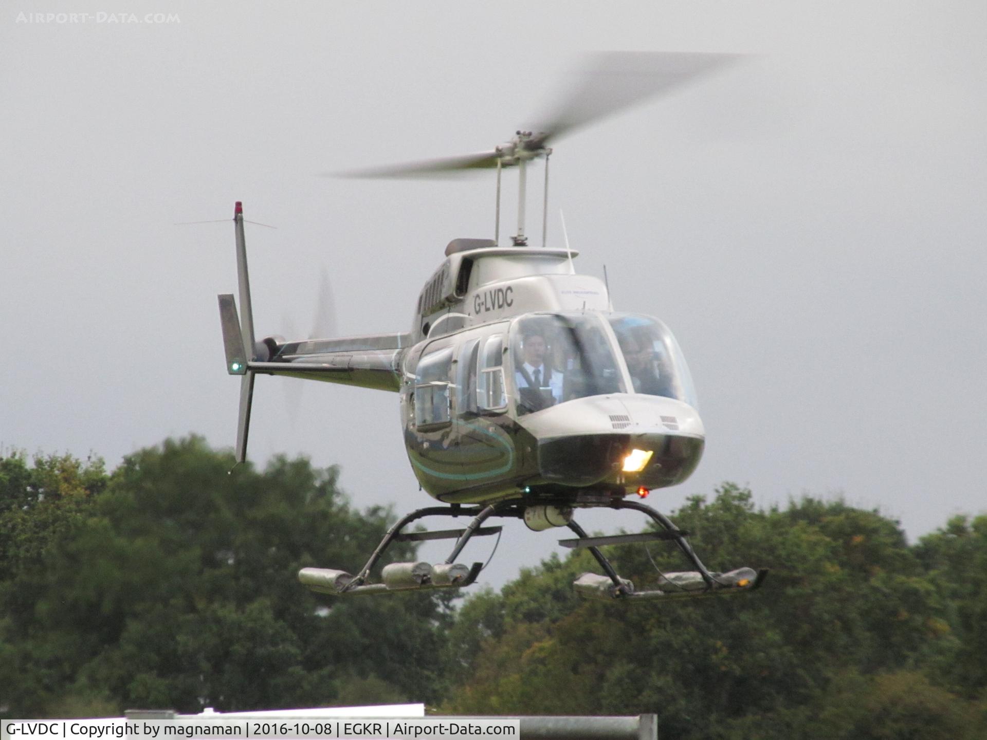 G-LVDC, 1989 Bell 206L-3 LongRanger III C/N 51300, nearly landed