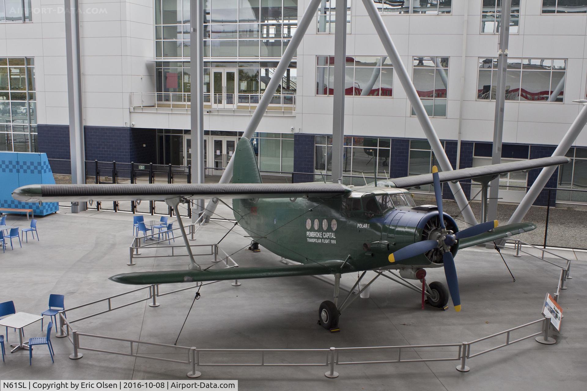 N61SL, 1977 Antonov An-2 C/N 1G17527, AN-2 at the Museum of Flights Air Pavilion.