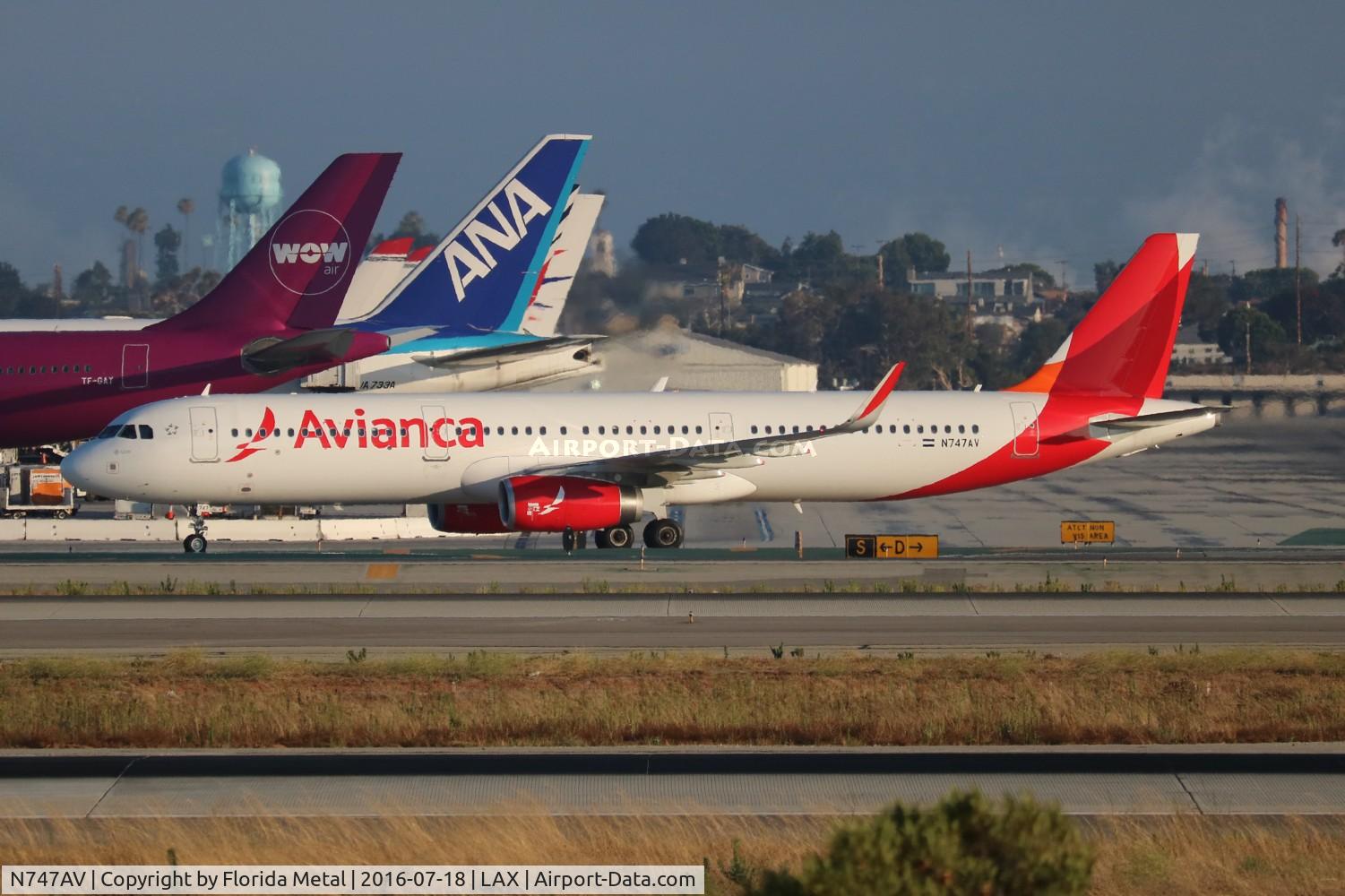 N747AV, 2015 Airbus A321-231 C/N 6861, Avianca