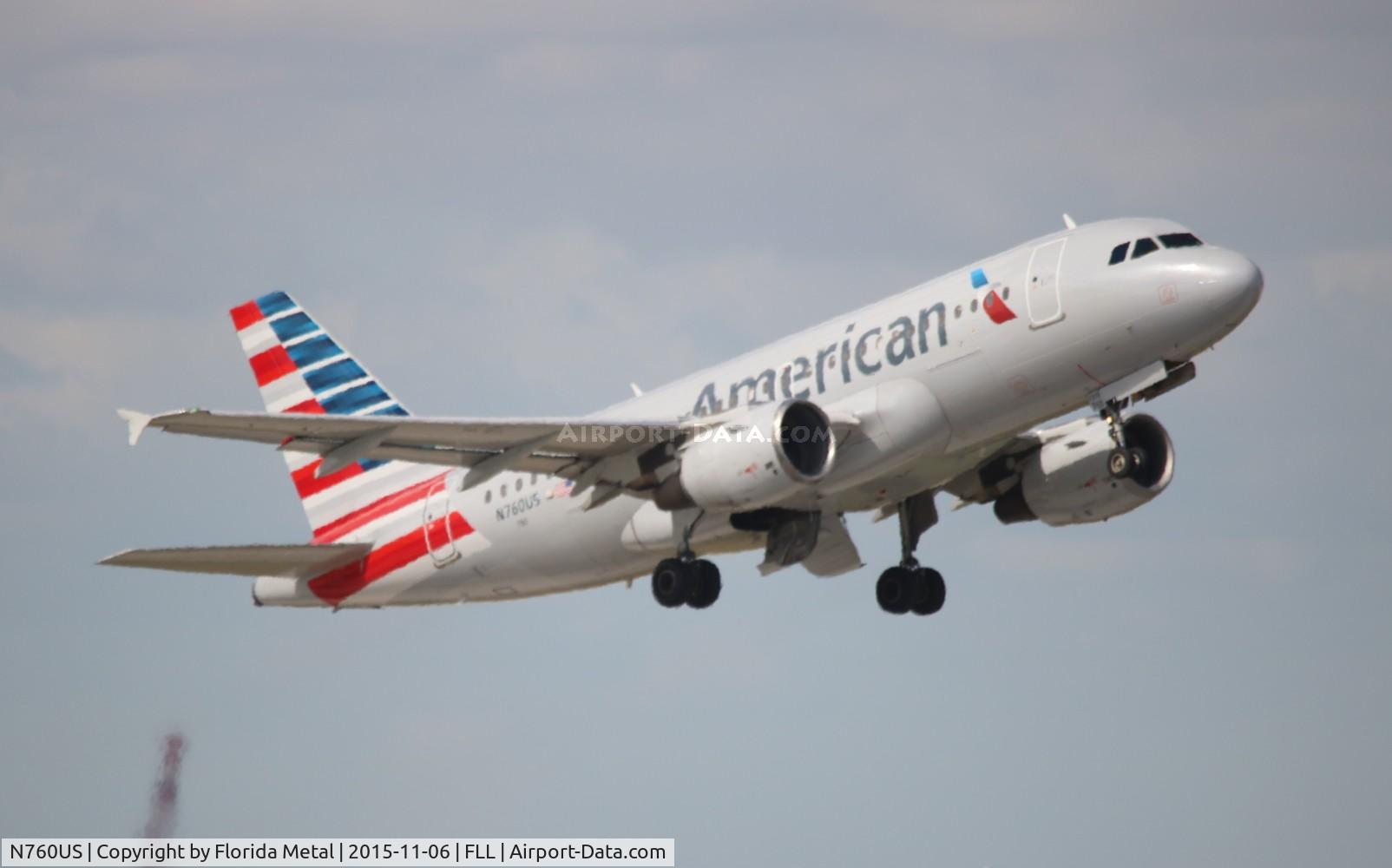 N760US, 2000 Airbus A319-112 C/N 1354, American