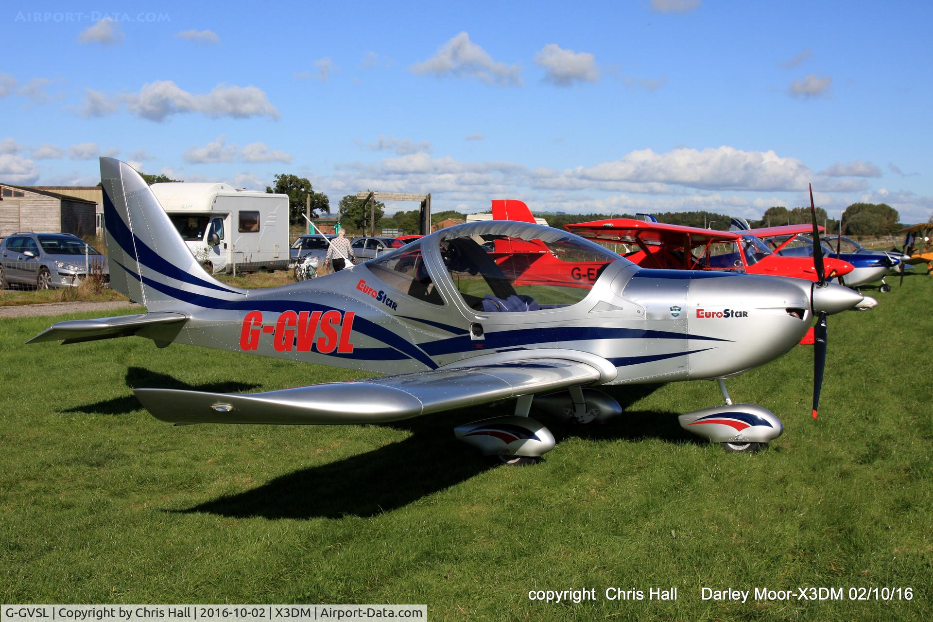 G-GVSL, 2014 Evektor-Aerotechnik EV-97 Eurostar SL C/N LAA 315B-15288, at Darley Moor Airfield