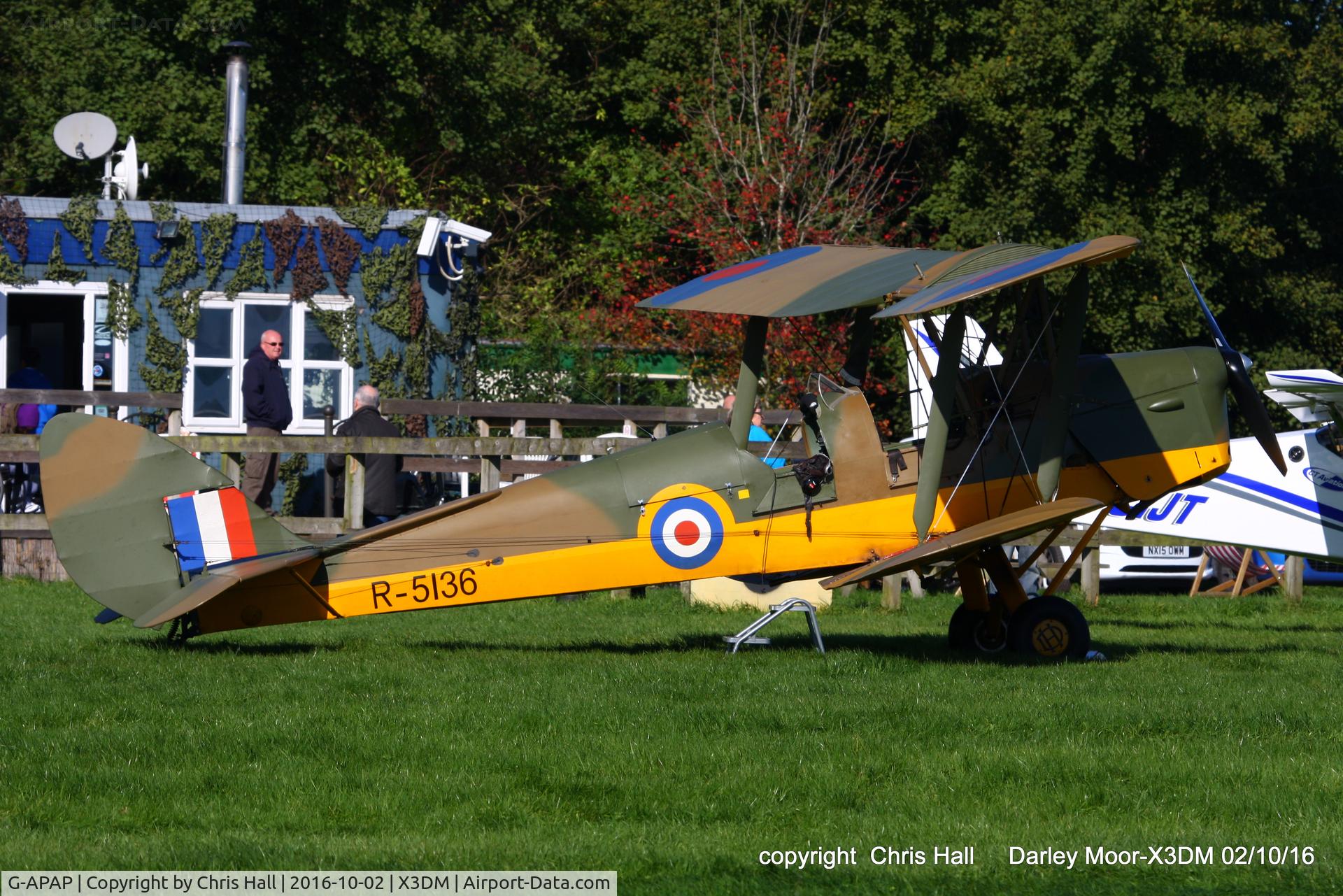 G-APAP, 1940 De Havilland DH-82A Tiger Moth II C/N 83018, at Darley Moor Airfield