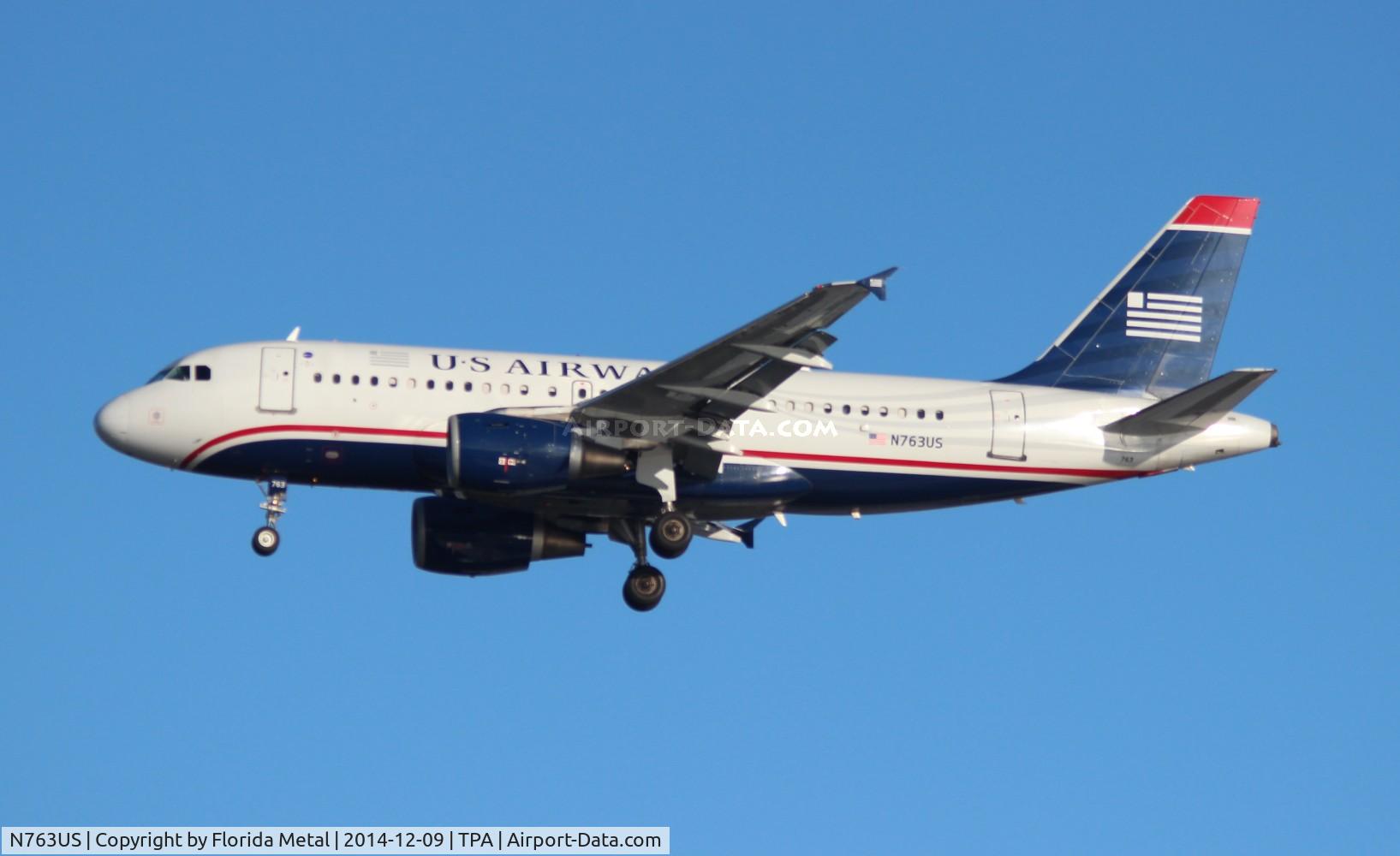 N763US, 2000 Airbus A319-112 C/N 1360, USAirways