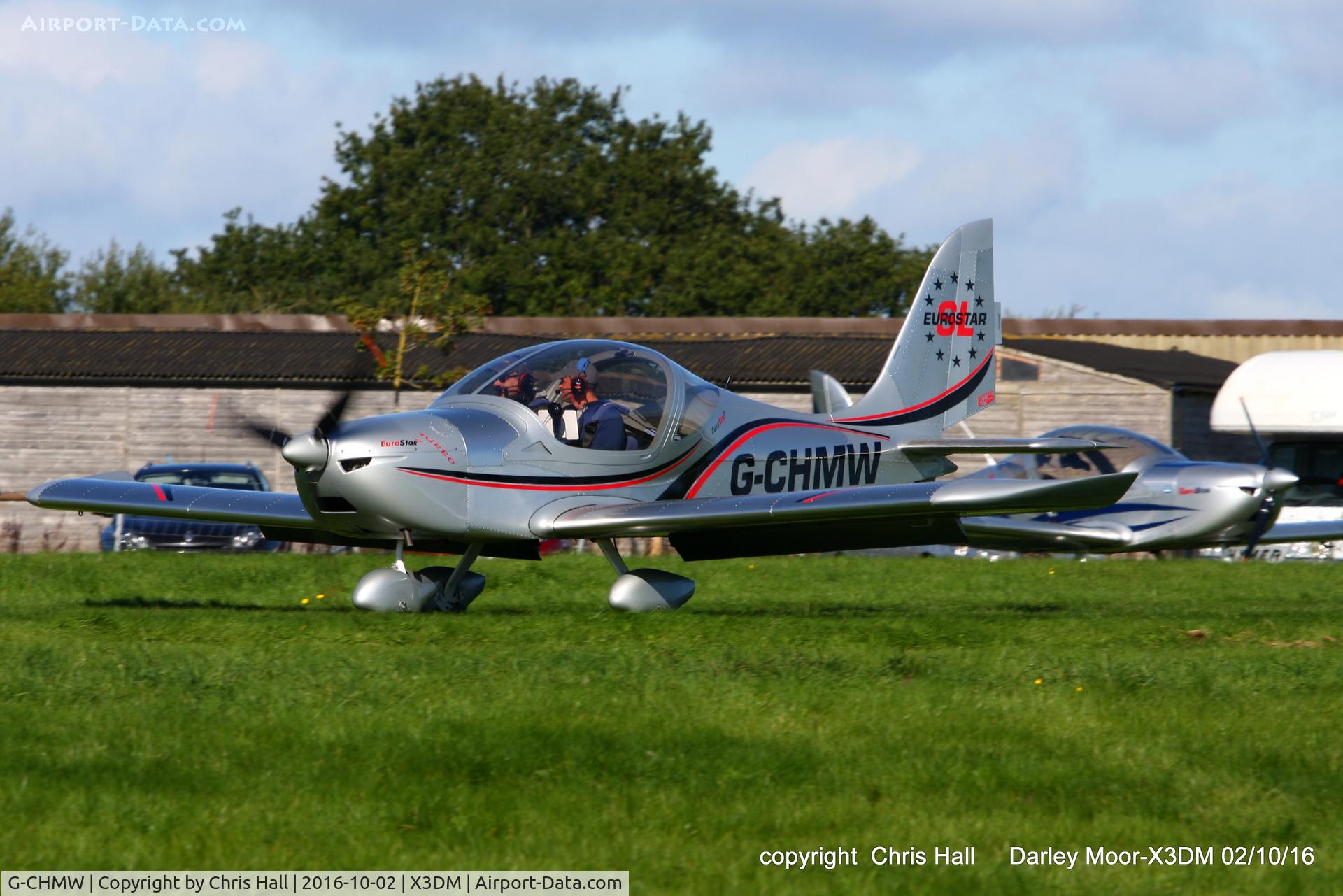 G-CHMW, 2013 Aerotechnik EV-97 Eurostar SL C/N LAA 315B-15158, at Darley Moor Airfield