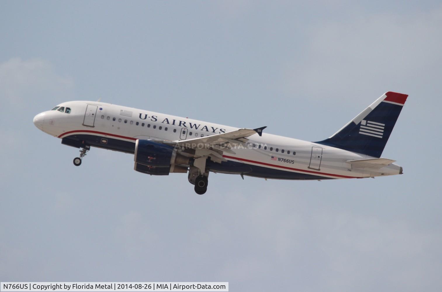 N766US, 2000 Airbus A319-112 C/N 1378, USAirways