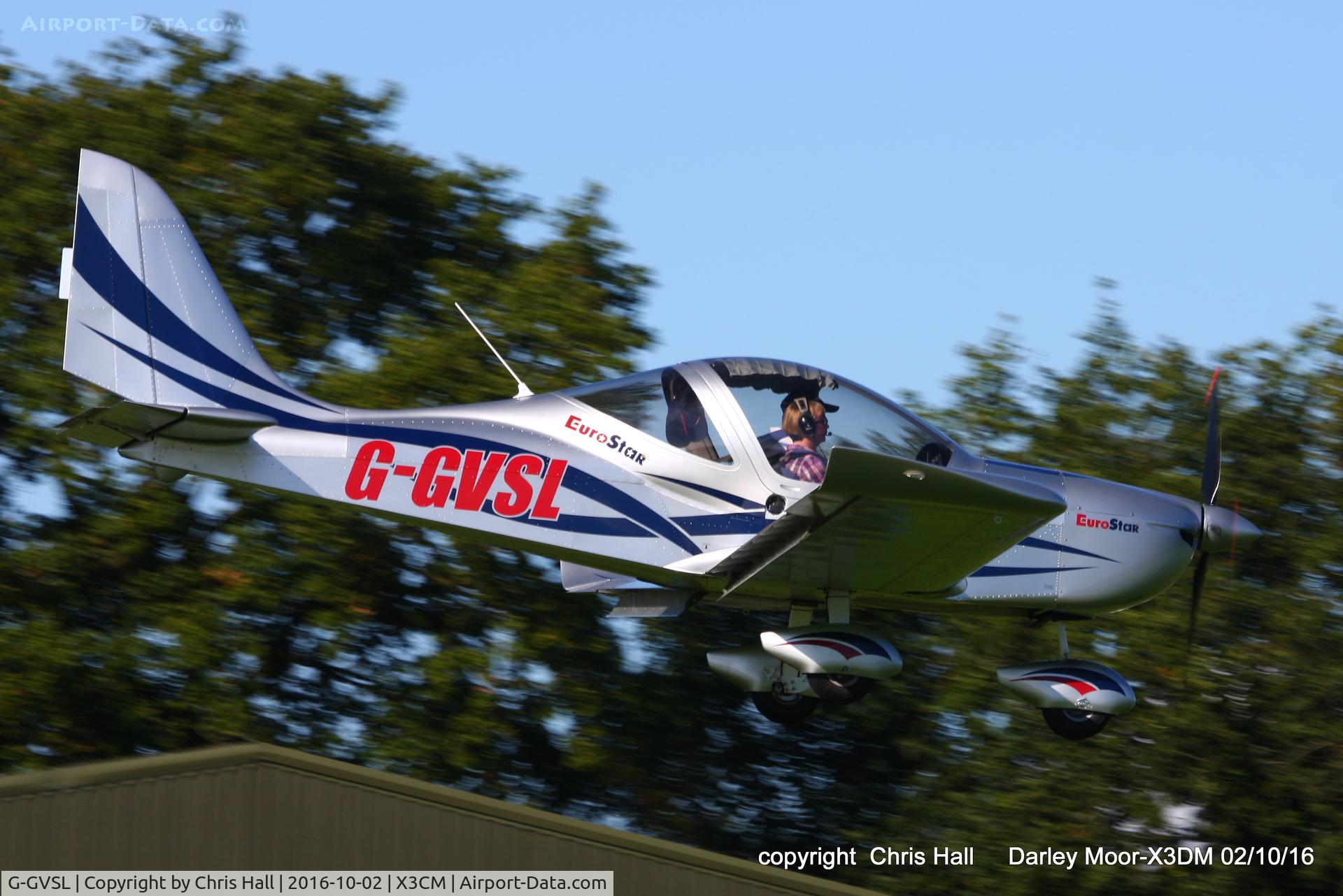 G-GVSL, 2014 Evektor-Aerotechnik EV-97 Eurostar SL C/N LAA 315B-15288, at Darley Moor Airfield