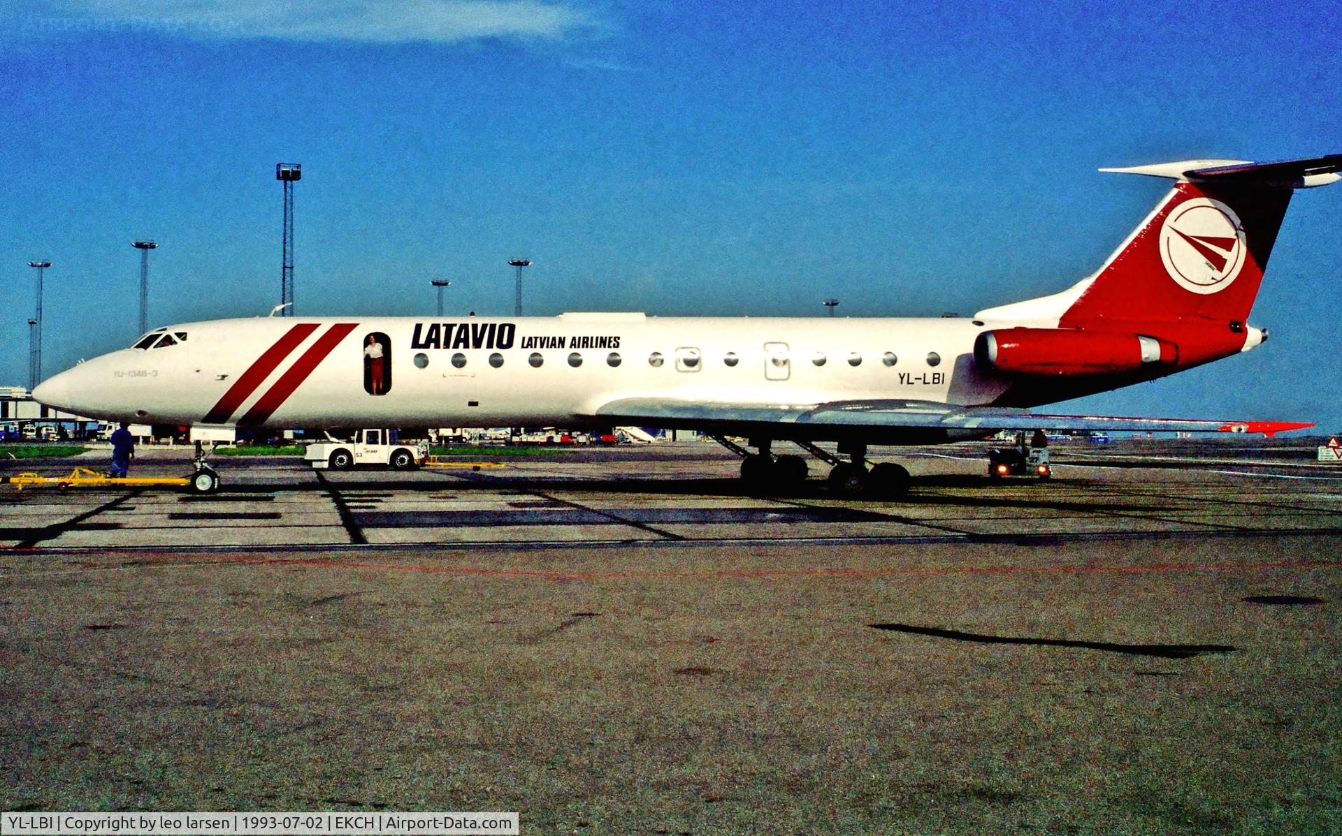YL-LBI, Tupolev Tu-134B-3 C/N 63365, Copenhagen 2.7.93 Missing some one ?