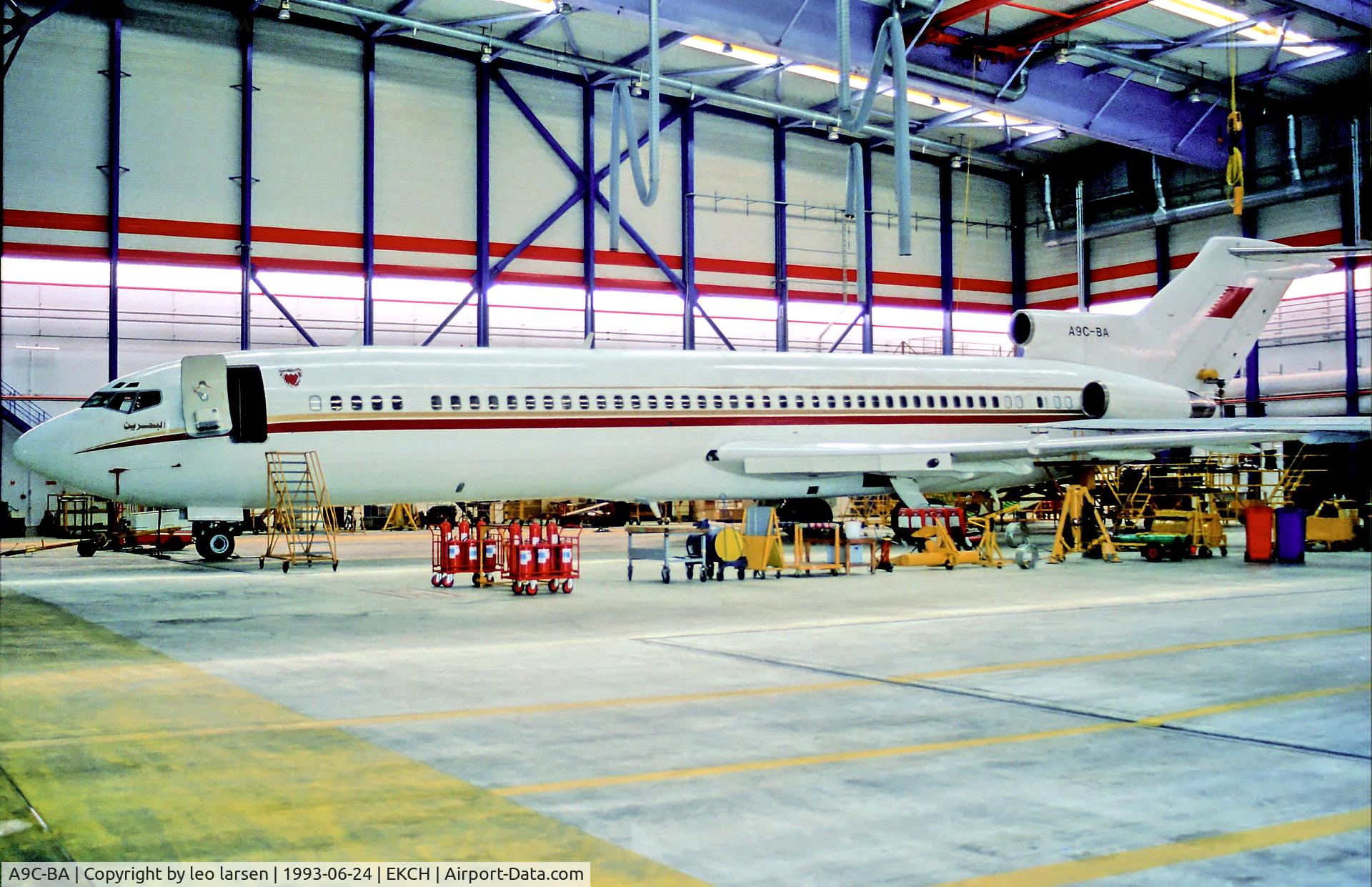 A9C-BA, 1980 Boeing 727-2M7 C/N 21824, Indside Sterling HG Copenhagen 24.6.93
before conv.to Super B-727