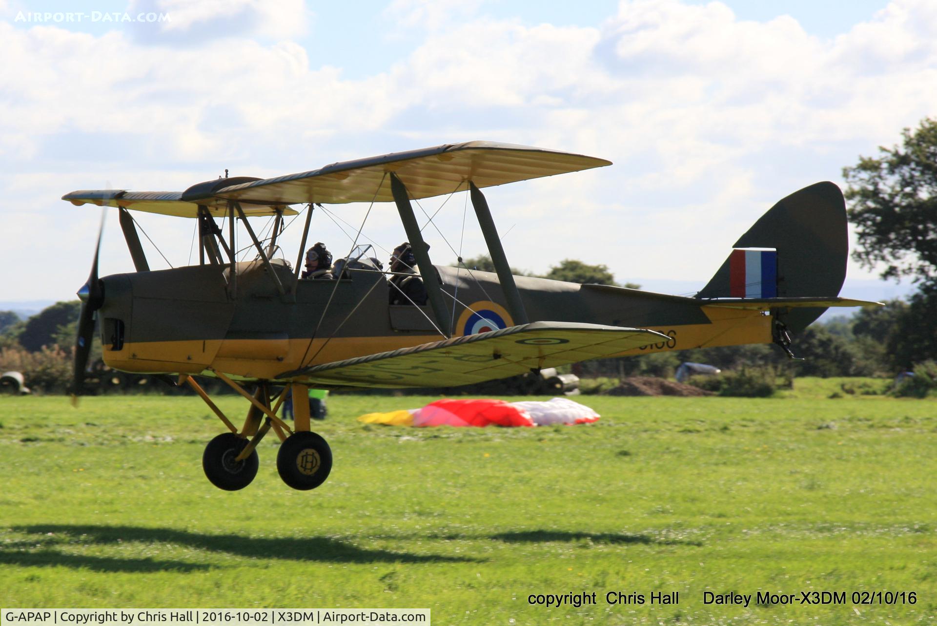 G-APAP, 1940 De Havilland DH-82A Tiger Moth II C/N 83018, at Darley Moor Airfield