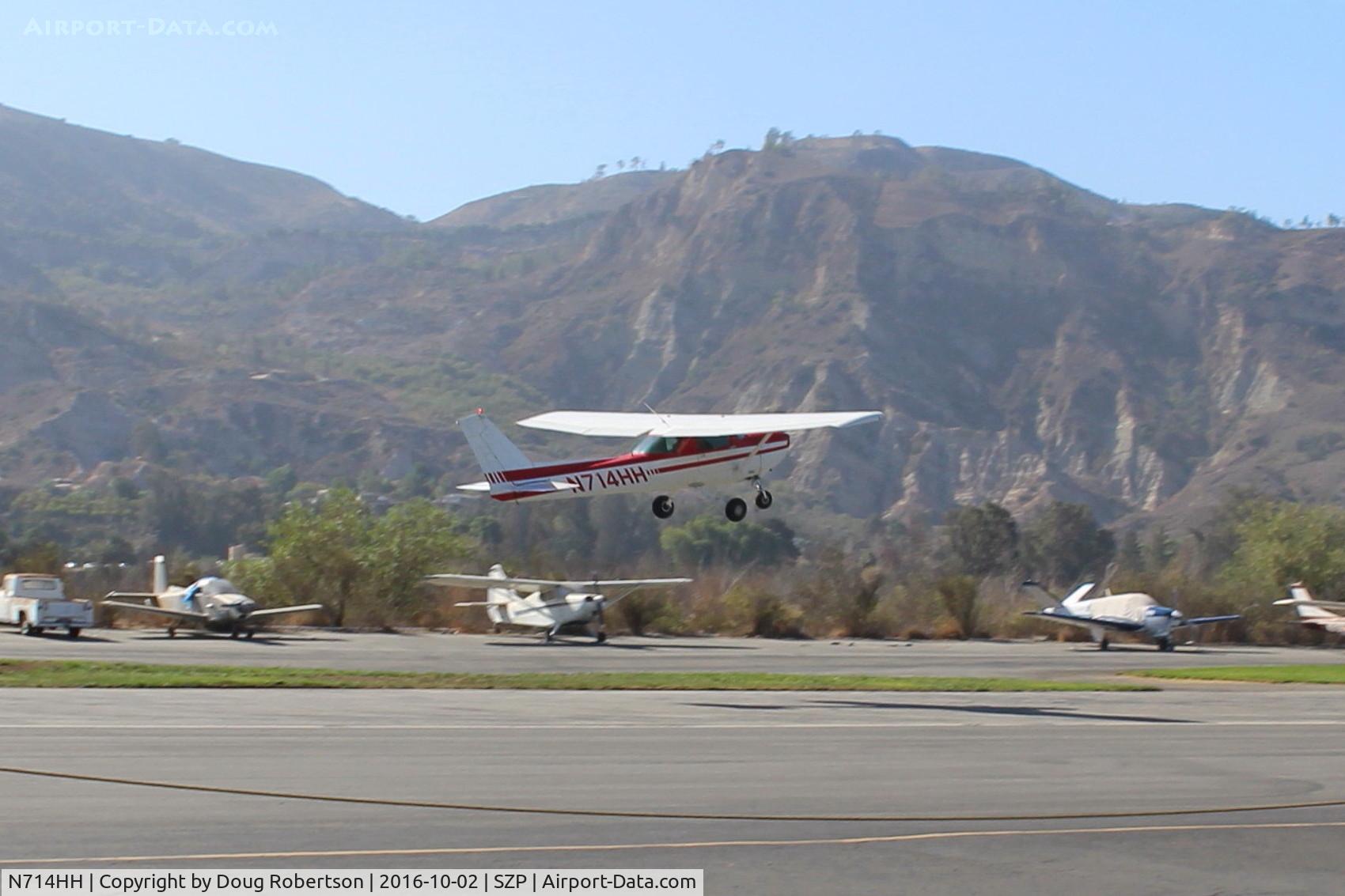 N714HH, 1977 Cessna 150M C/N 15079185, 1977 Cessna 150M, Continental O-200 100 Hp, another takeoff climb Rwy 22