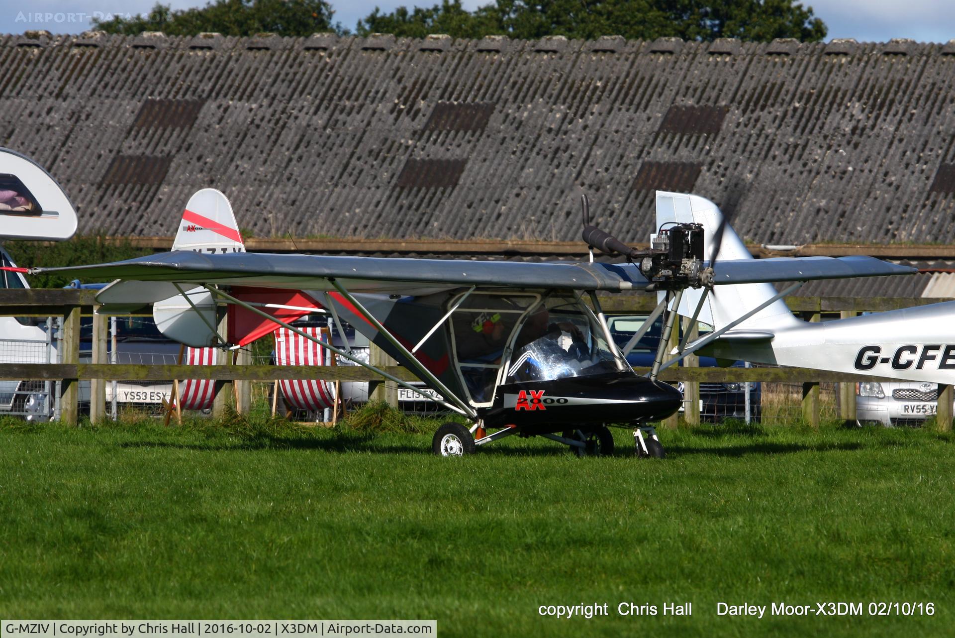 G-MZIV, 1997 Pegasus Cyclone AX2000 C/N 7372, at Darley Moor Airfield