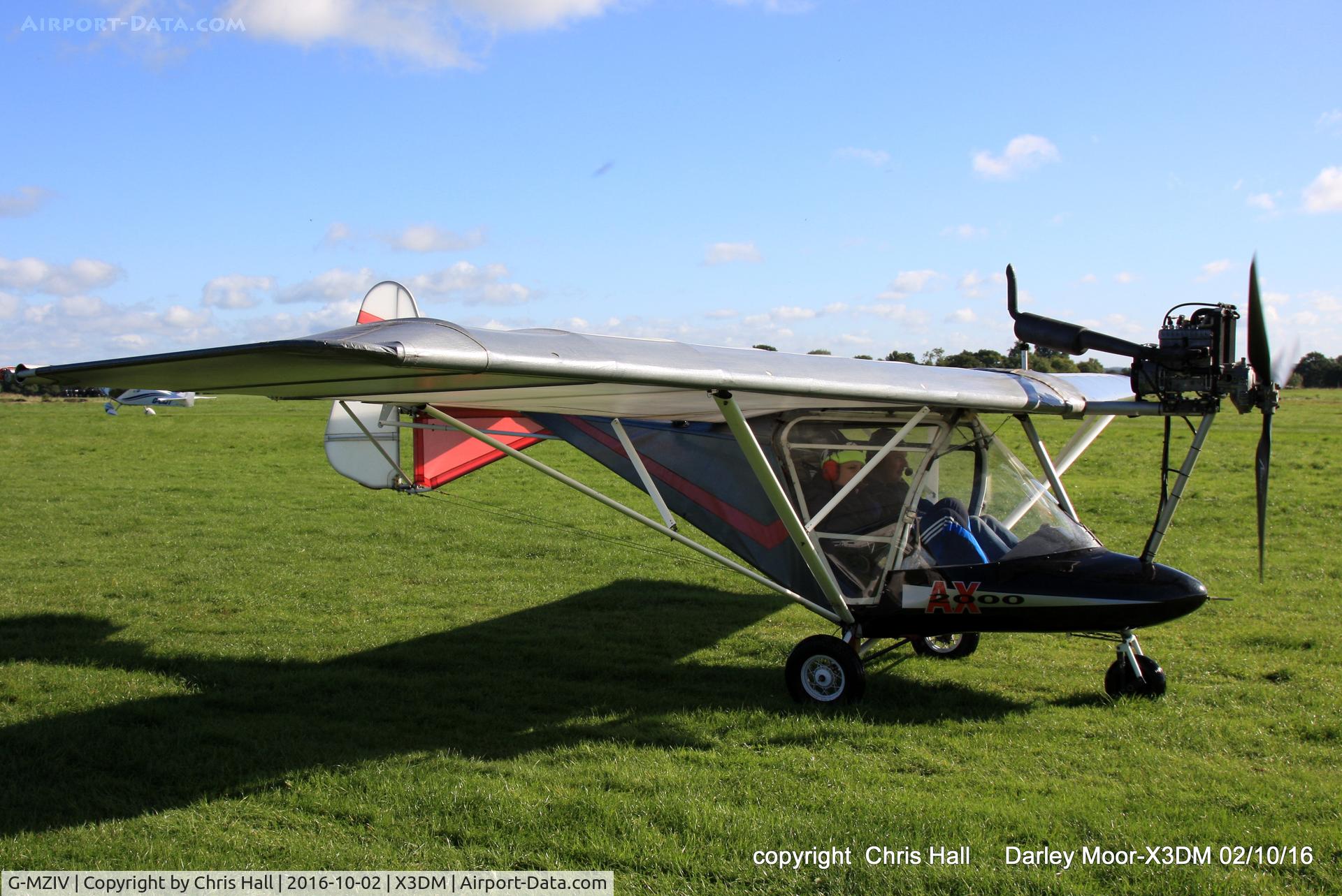 G-MZIV, 1997 Pegasus Cyclone AX2000 C/N 7372, at Darley Moor Airfield