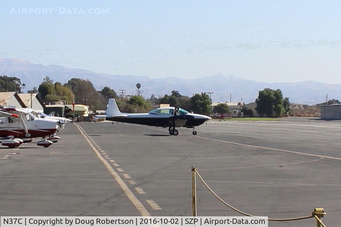 N37C, 1950 Ryan Navion B C/N NAV-4-2184B, 1950 Ryan NAVION B, Continental IO-550 300 Hp upgrade, spotting on the Trasient Ramp.