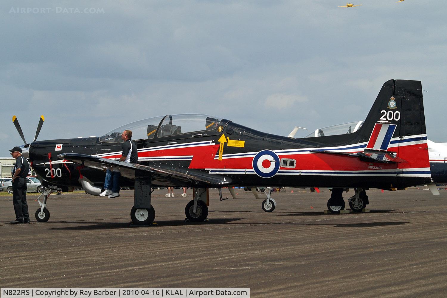 N822RS, 1989 Short S-312 Tucano T1 C/N S025/T25, Short Emb-312 Tucano T.1 [125] Lakeland-Linder~N 16/04/2010