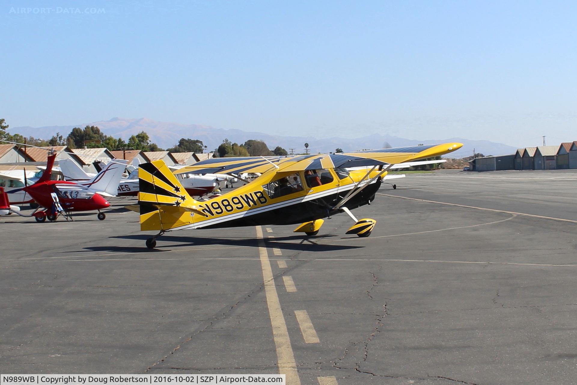 N989WB, 2012 American Champion 8KCAB Super Decathlon C/N 1120-2012, 2012 American Champion 8KCAB, Lycoming AEIO-360-H1B 180 Hp, taxi to Rwy 22