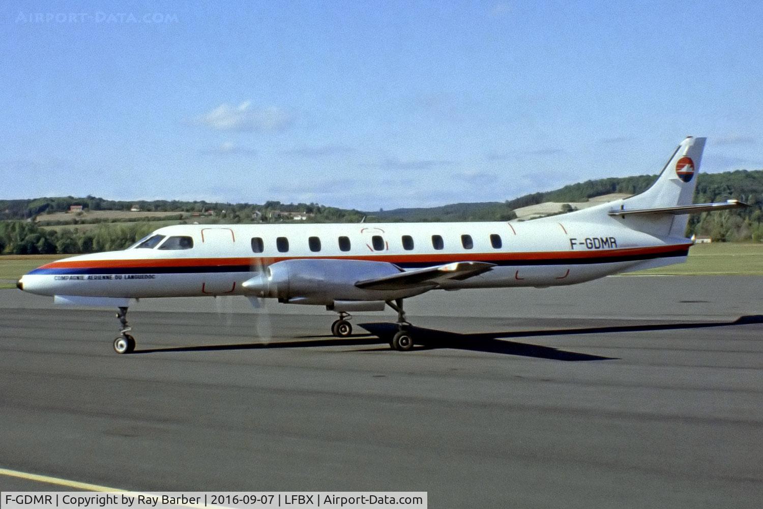 F-GDMR, 1980 Swearingen SA-226TC Merlin II C/N TC-349, Swearingen SA.226TC Metro II [TC-349] (Compagnie Aerienne Du Languedoc) Perigueux-Bassillac~F 22/09/1982. From a slide.