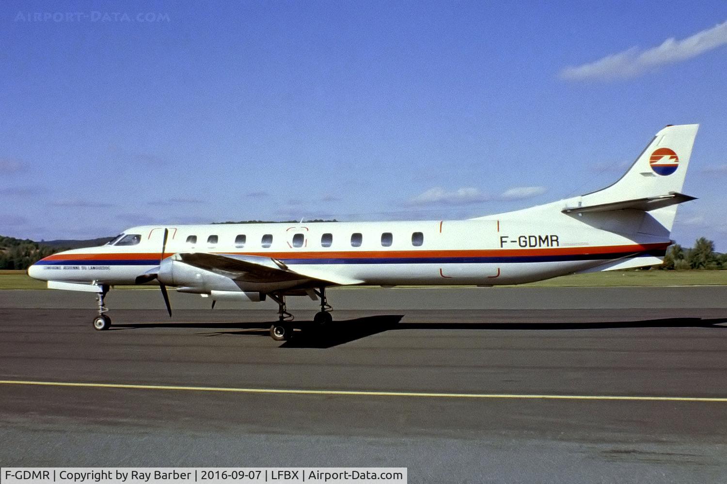 F-GDMR, 1980 Swearingen SA-226TC Merlin II C/N TC-349, Swearingen SA.226TC Metro II [TC-349] (Compagnie Aerienne Du Languedoc) Perigueux-Bassillac~F 22/09/1982. From a slide.