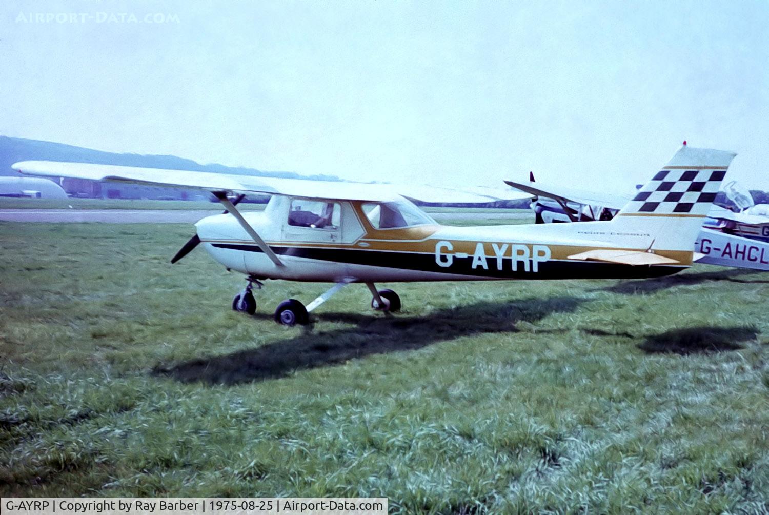 G-AYRP, 1971 Reims FA150L Aerobat C/N 0101, R/Cessna FA.150L Aerobat [0101] Weston-super-Mare 25/08/1975. From a slide.