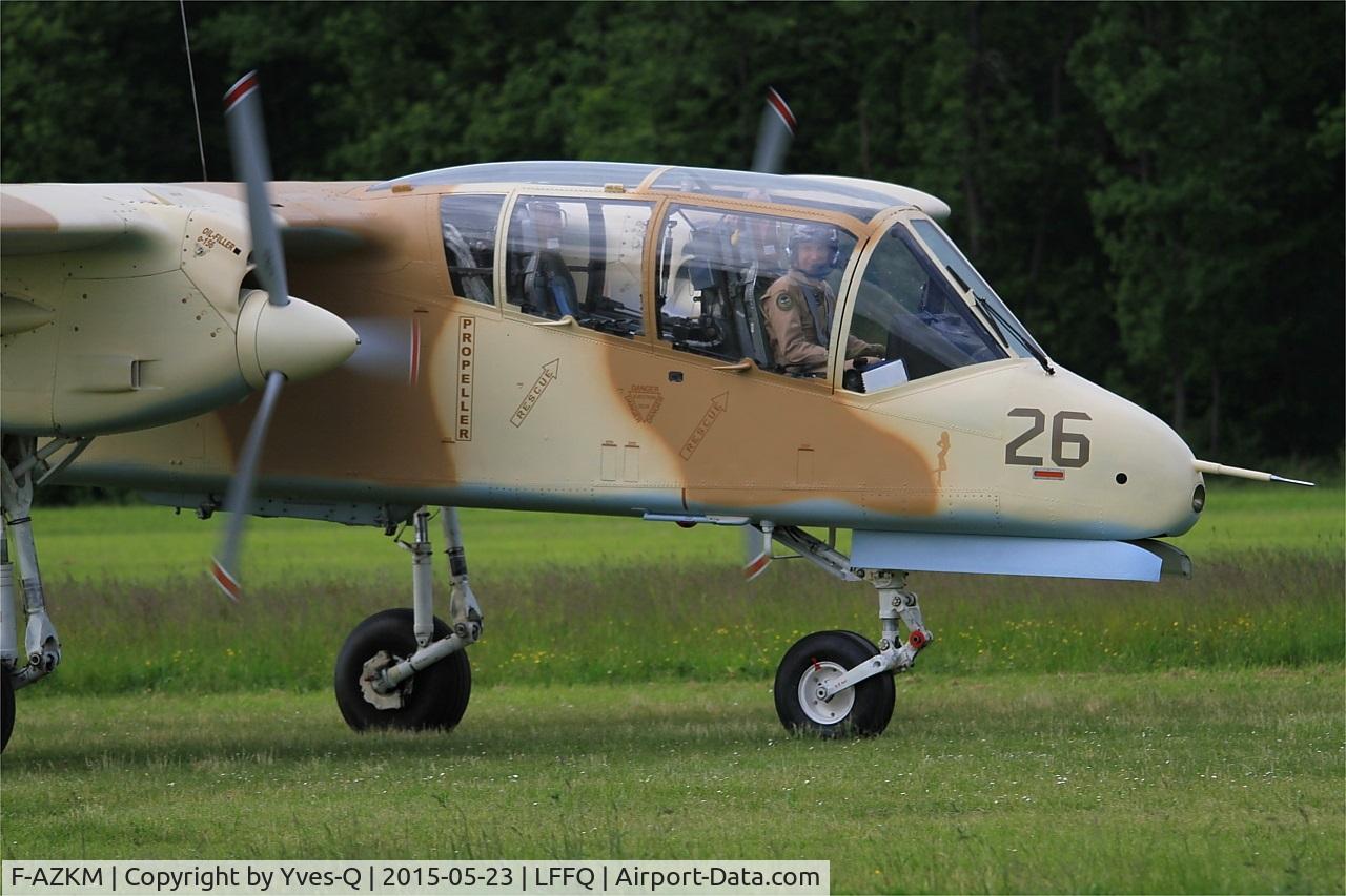 F-AZKM, 1971 North American OV-10B Bronco C/N 338-9 (305-65), North American OV-10B Bronco, Taxiing, La Ferté-Alais airfield (LFFQ) Air show 2015