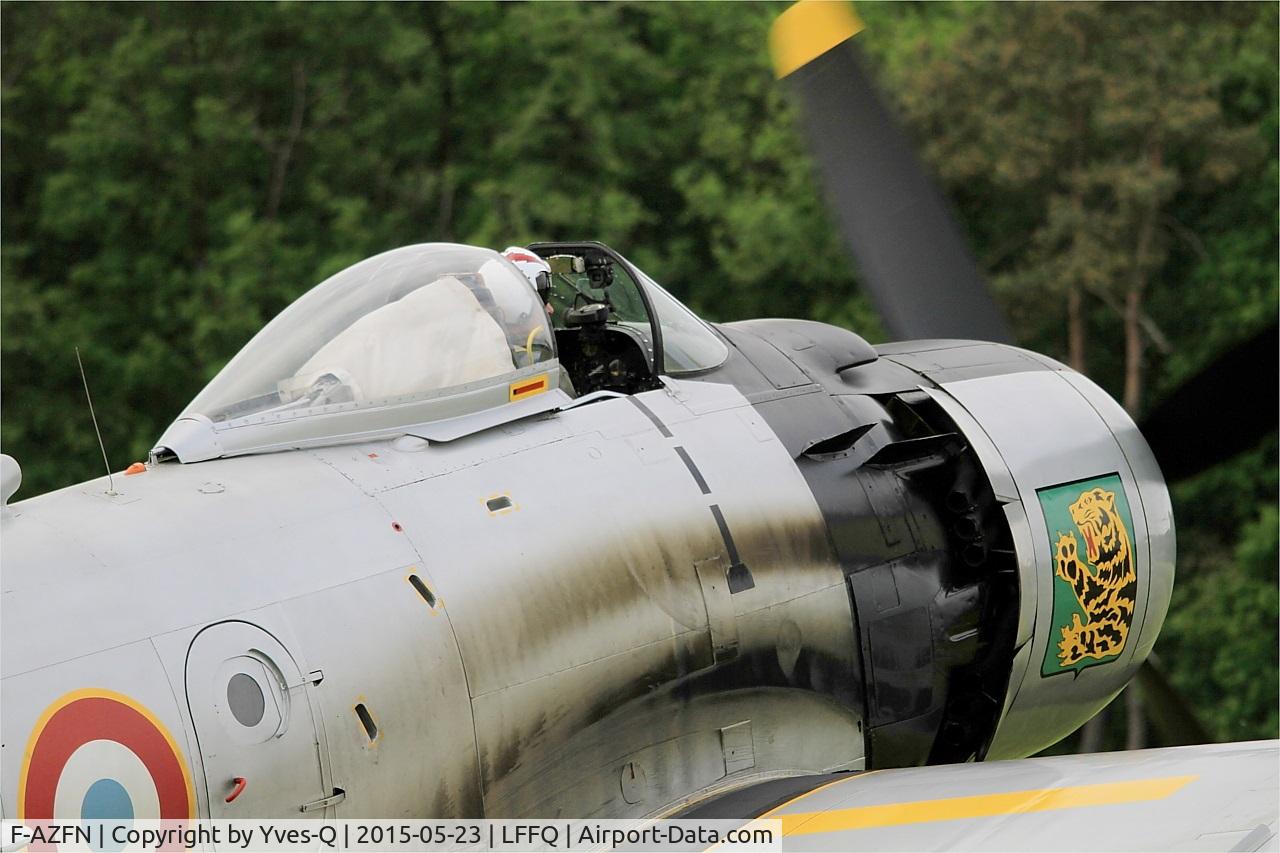 F-AZFN, Douglas AD-4N Skyraider C/N 7609, Douglas AD-4N Skyraider, La Ferté-Alais airfield (LFFQ) Airshow 2015
