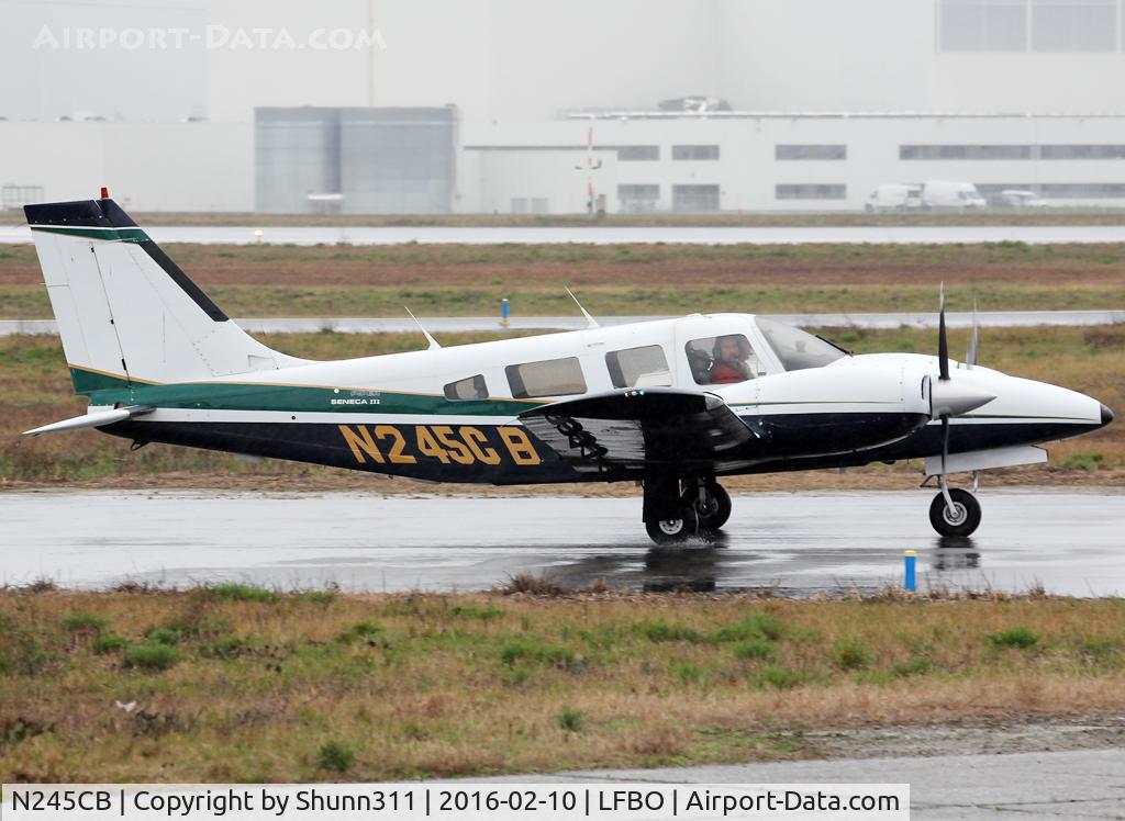 N245CB, 1982 Piper PA-34-220T C/N 34-8333007, Taxiing to the General Aviation area...