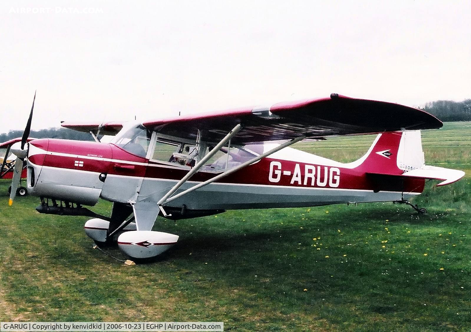 G-ARUG, 1961 Auster J-5G Cirrus Autocar C/N 3272, At a Popham fly-in circa 2006.