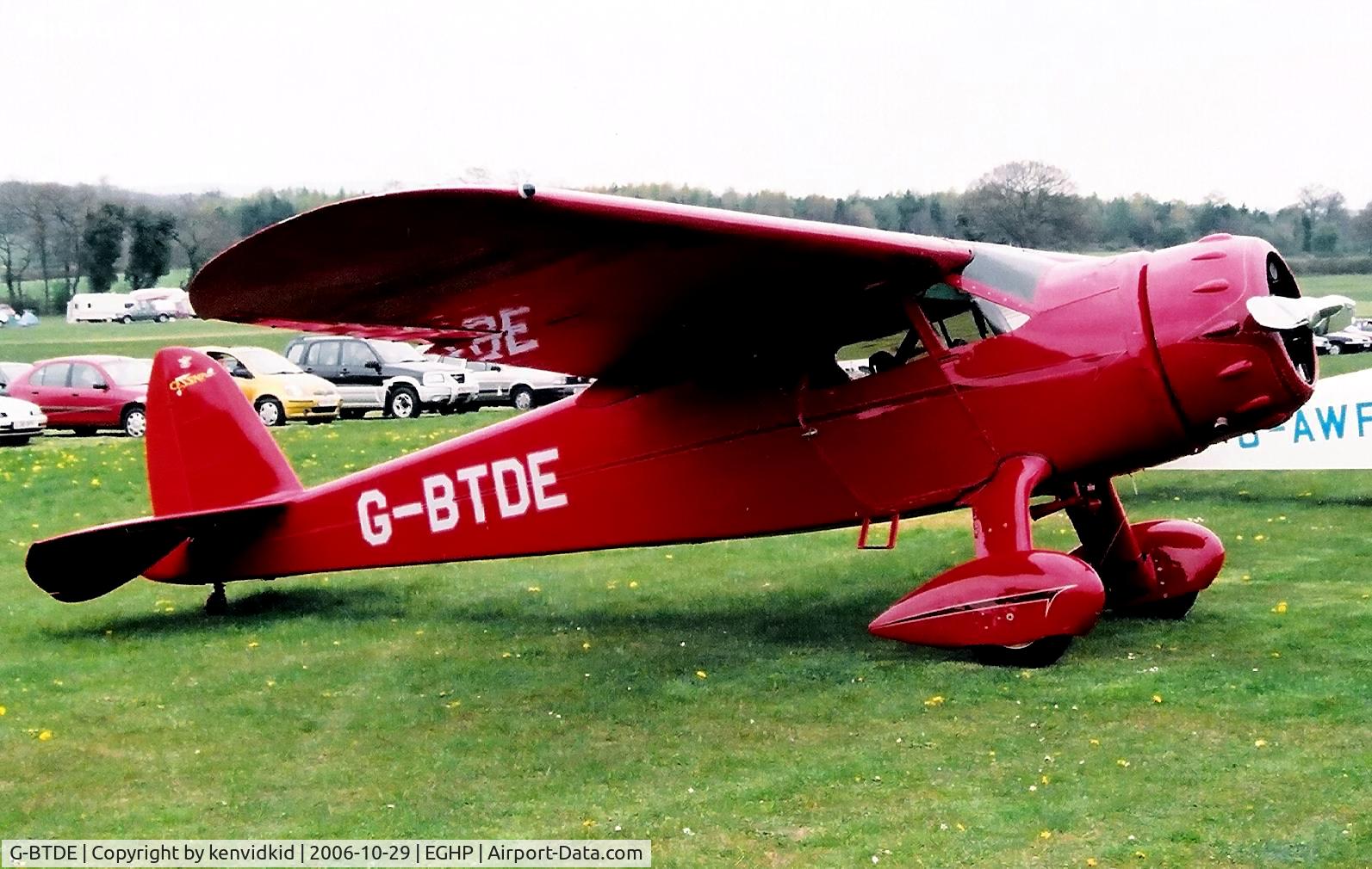 G-BTDE, 1940 Cessna C-165 Airmaster C/N 551, At a Popham fly-in circa 2006.