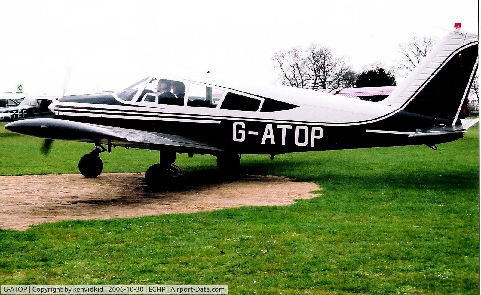 G-ATOP, 1966 Piper PA-28-140 Cherokee C/N 28-21682, At a Popham fly-in circa 2006.
