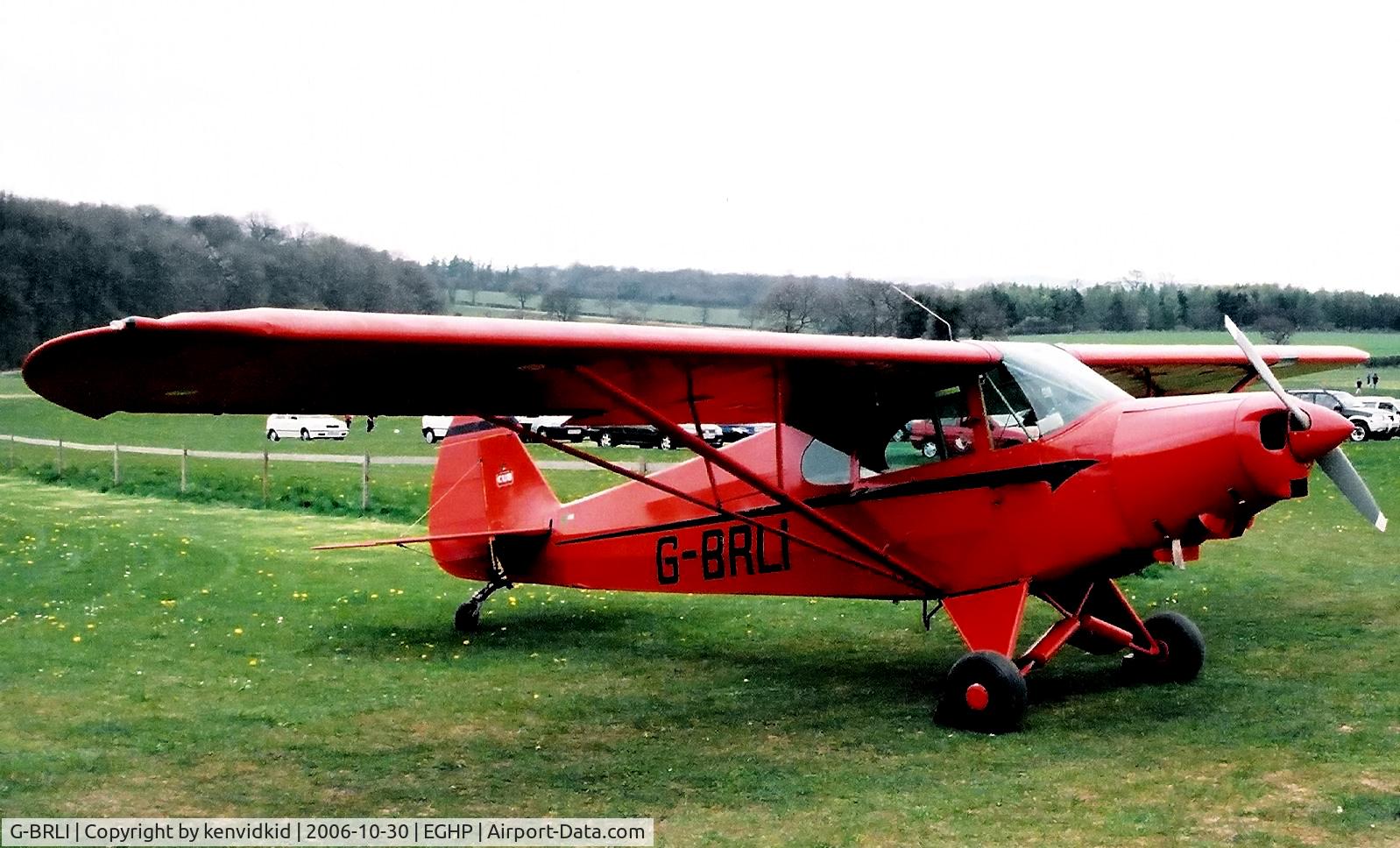 G-BRLI, 1941 Piper J-5A Cub Cruiser C/N 5-822, At a Popham fly-in circa 2006.