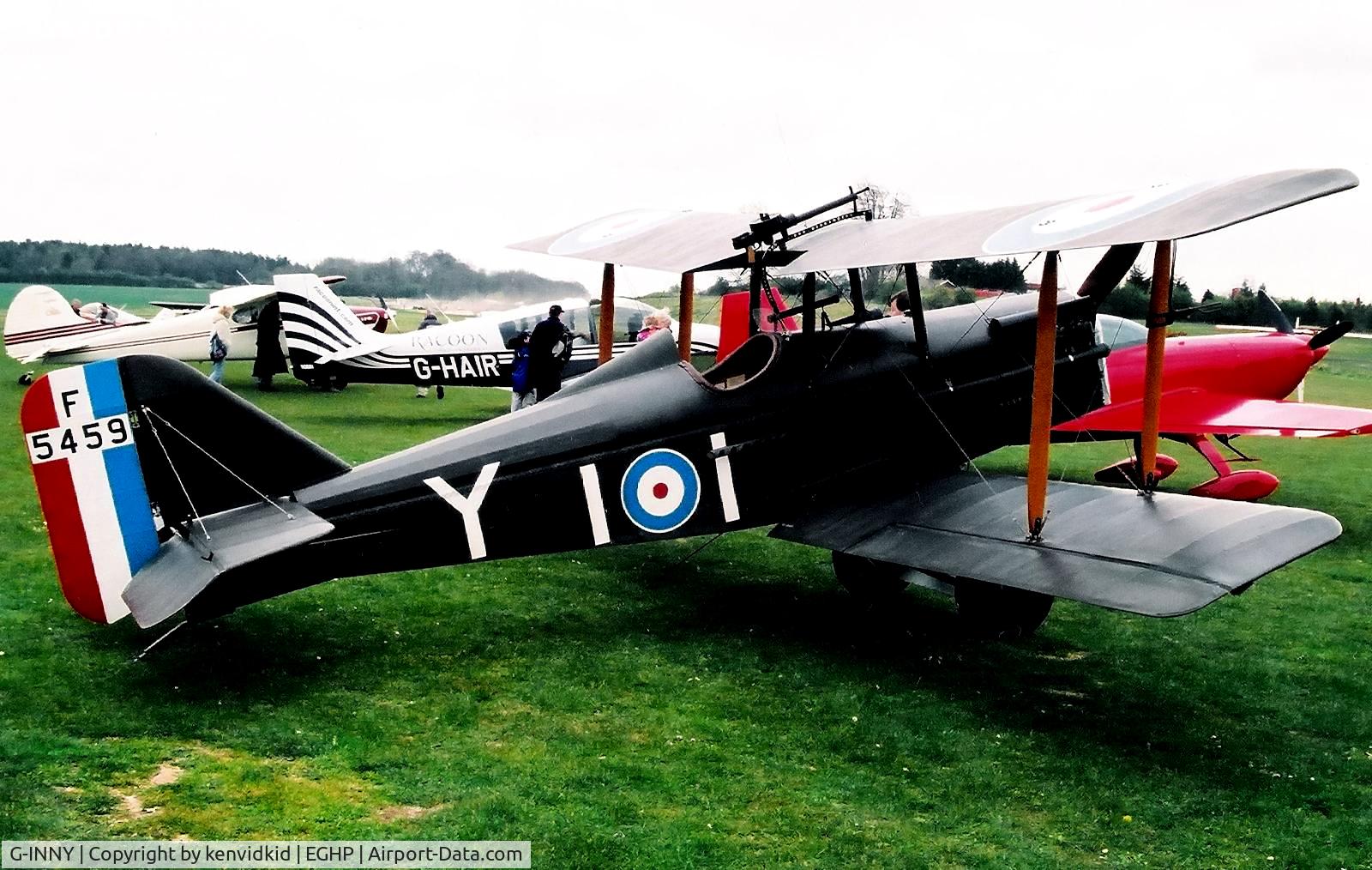 G-INNY, 1983 Royal Aircraft Factory SE-5A Replica C/N PFA 020-10439, At a Popham fly-in circa 2006.