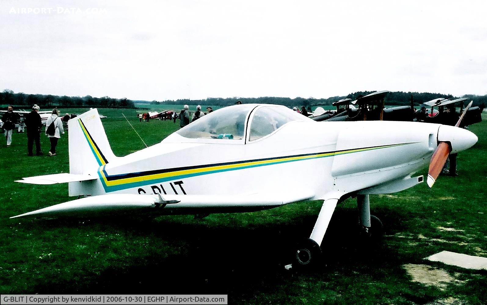 G-BLIT, 1986 Thorp T-18C Tiger C/N PFA 076-10550, At a Popham fly-in circa 2006.