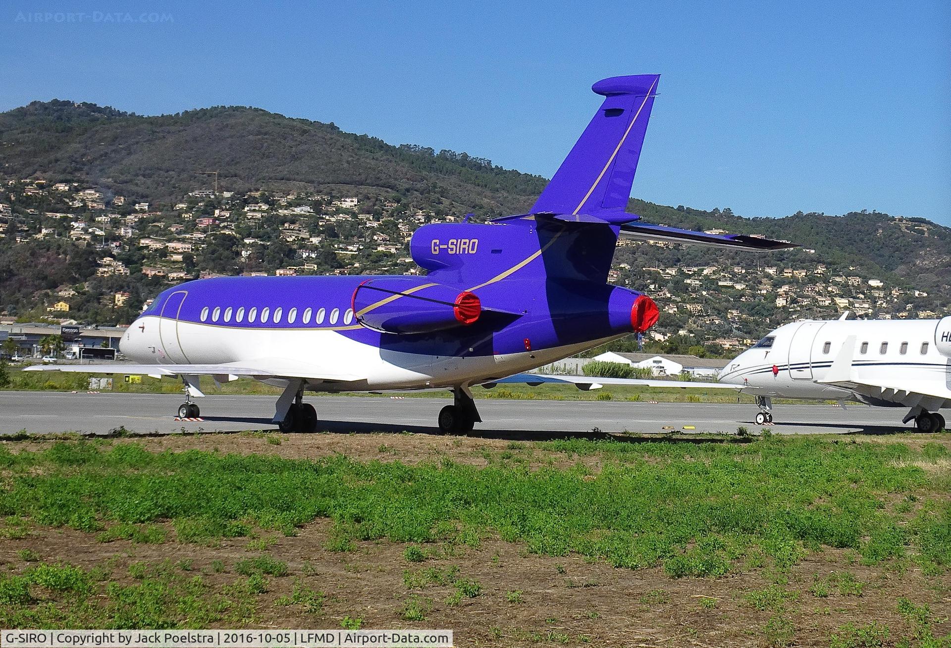 G-SIRO, 2007 Dassault Falcon 900EX C/N 172, At Cannes airport