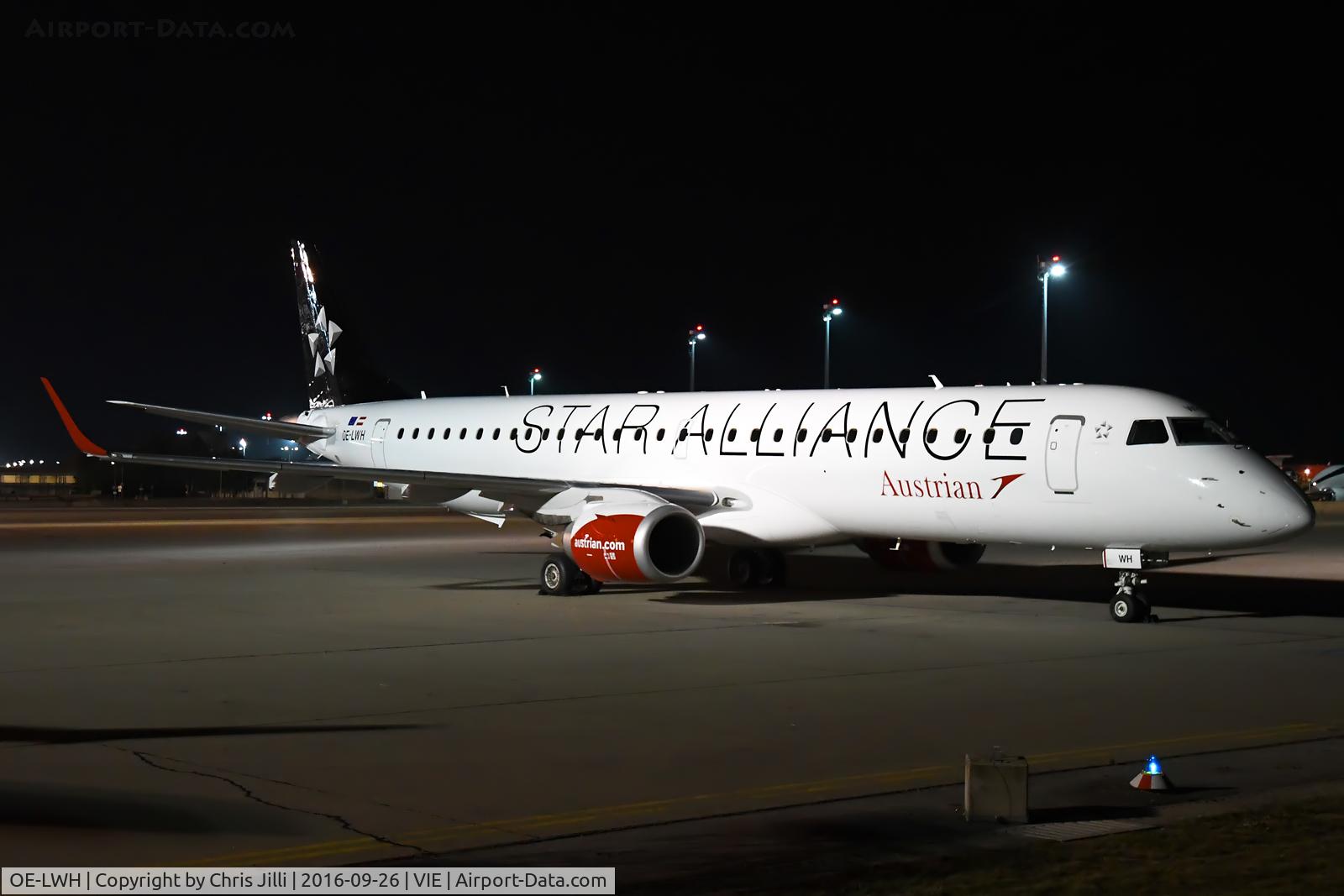 OE-LWH, 2011 Embraer 195LR (ERJ-190-200LR) C/N 19000486, Austrian Airlines