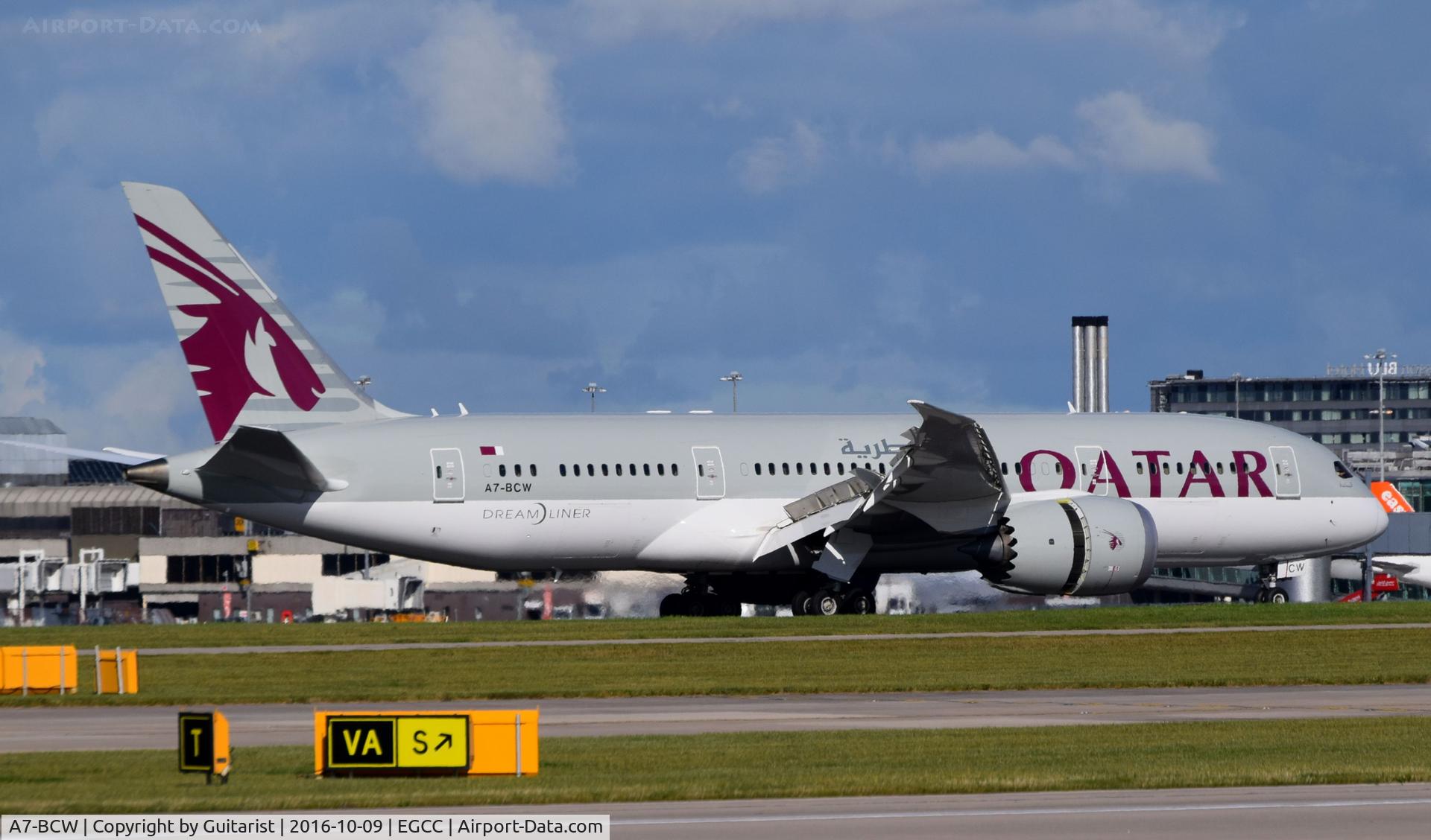 A7-BCW, 2015 Boeing 787-8DZ Dreamliner C/N 38341, At Manchester