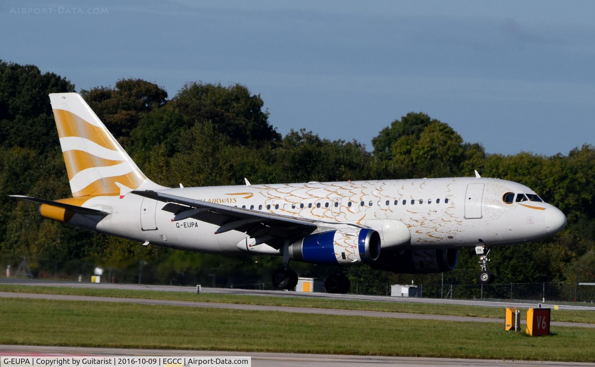 G-EUPA, 1999 Airbus A319-131 C/N 1082, At Manchester