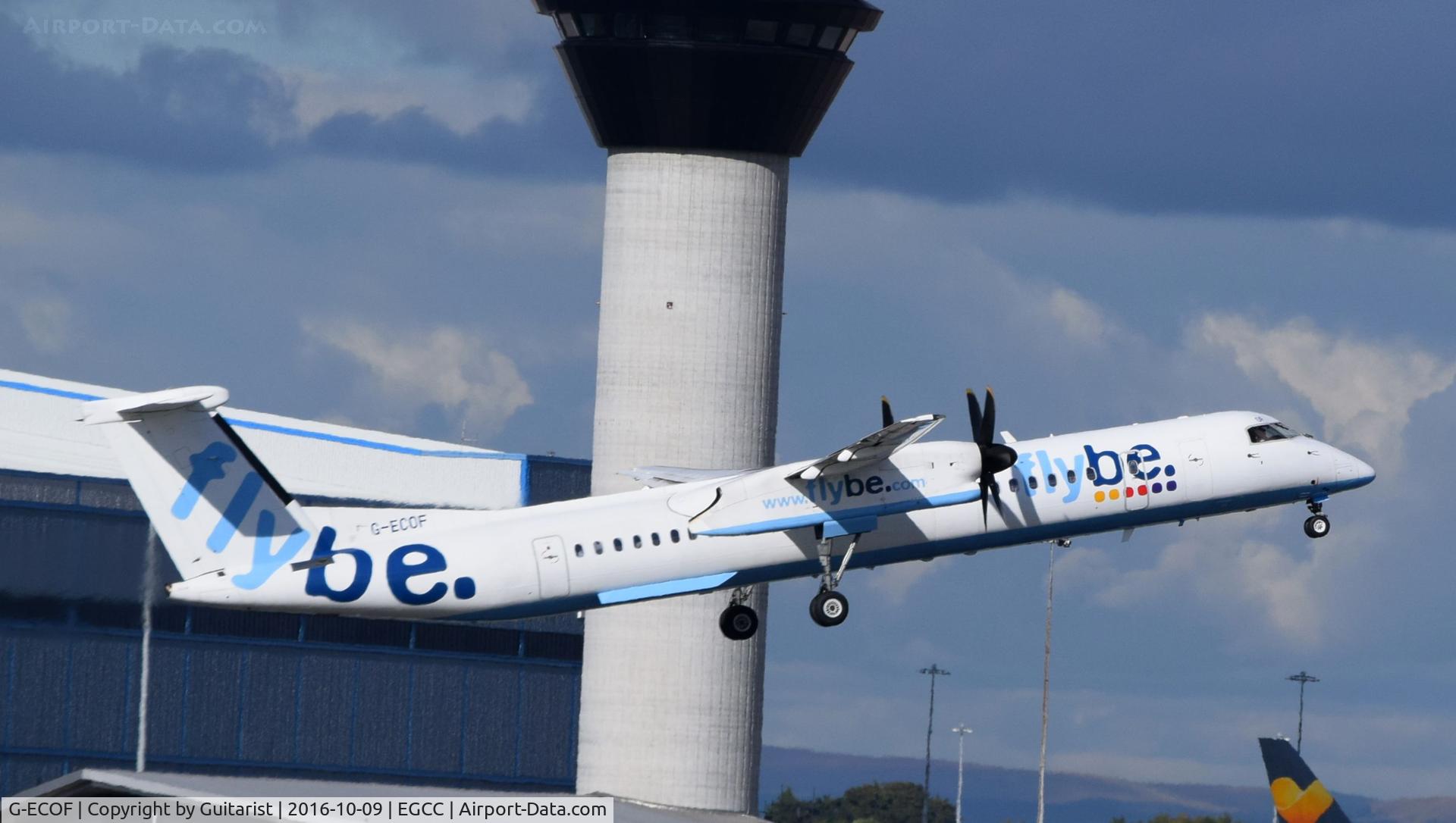 G-ECOF, 2008 De Havilland Canada DHC-8-402Q Dash 8 C/N 4216, At Manchester