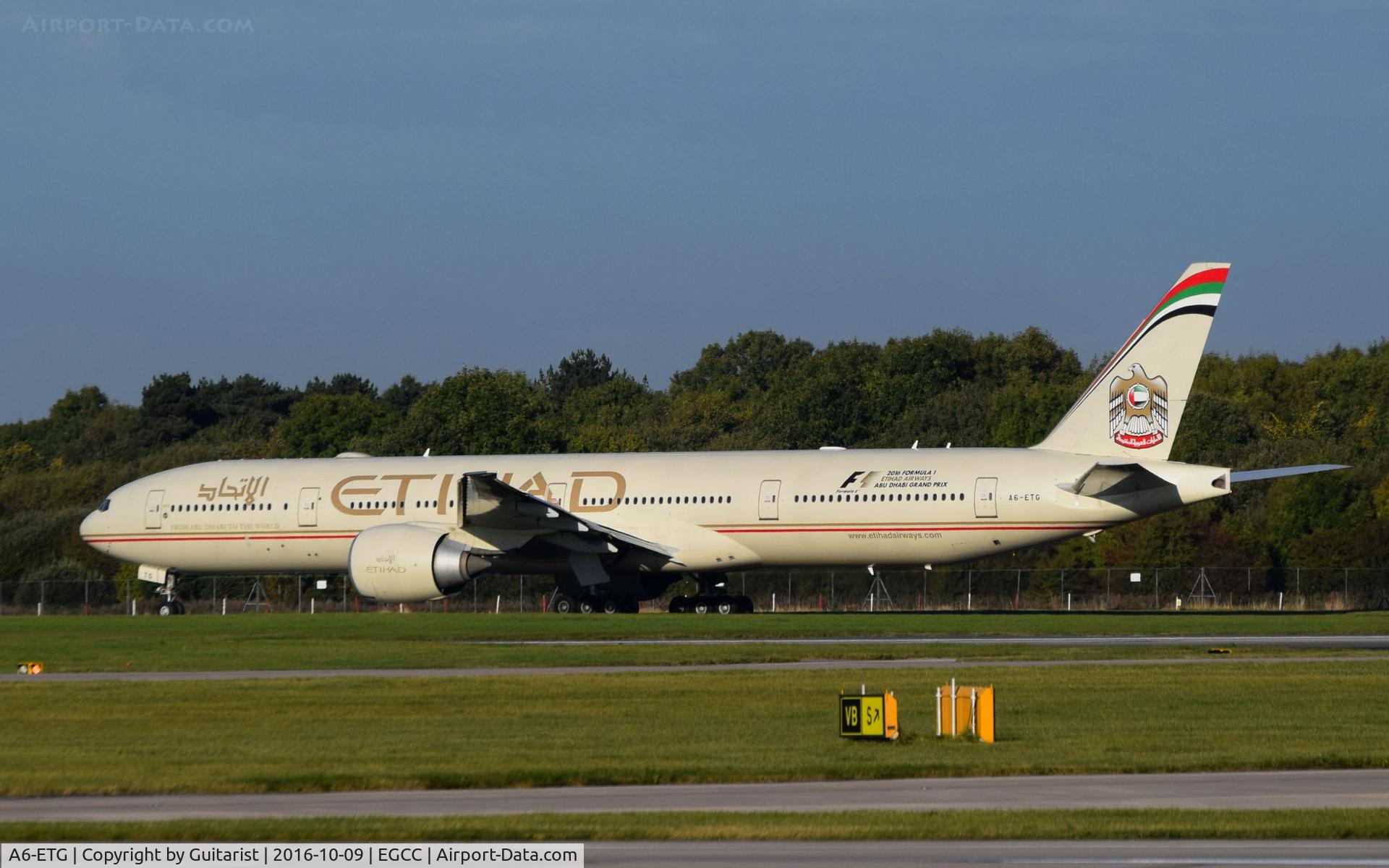A6-ETG, 2011 Boeing 777-3FX/ER C/N 39681, At Manchester