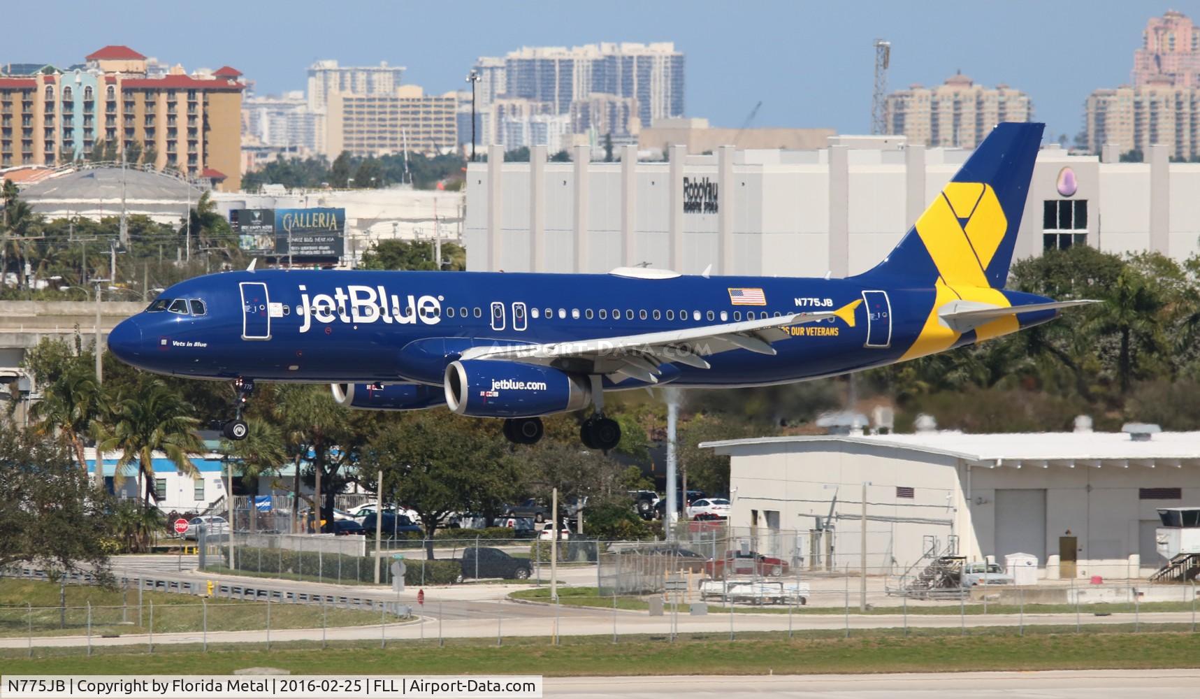 N775JB, 2009 Airbus A320-232 C/N 3800, Vets in Blue