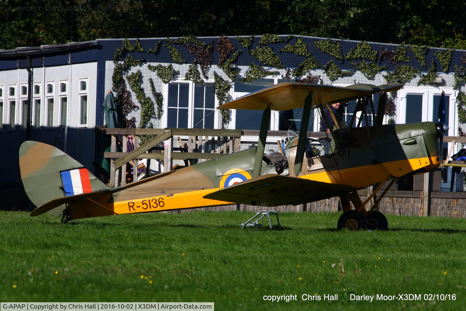 G-APAP, 1940 De Havilland DH-82A Tiger Moth II C/N 83018, at Darley Moor Airfield