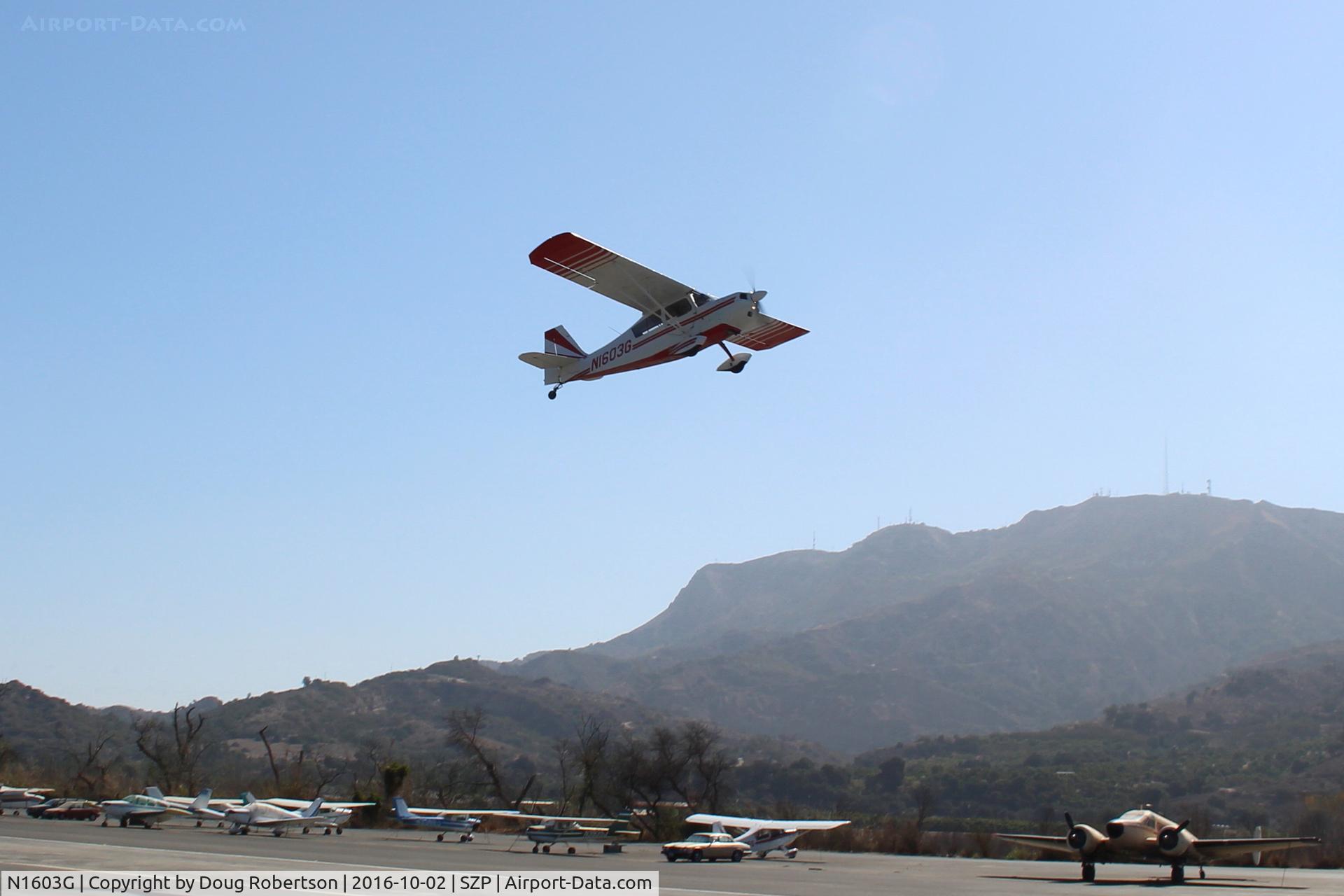 N1603G, 1968 Champion 7ECA Citabria C/N 609, 1968 Champion 7ECA CITABRIA, Lycoming O-235 115 Hp, another takeoff climb Rwy 22