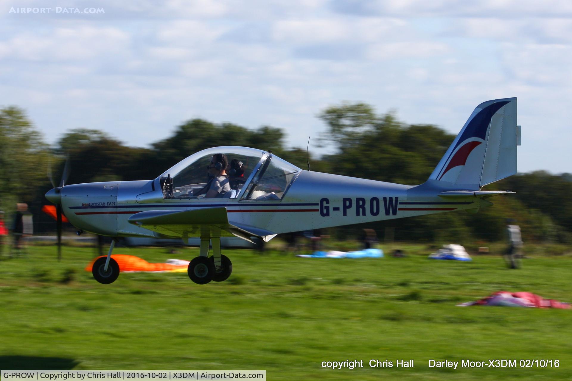 G-PROW, 2002 Aerotechnik EV-97 Eurostar C/N PFA 315-13968, at Darley Moor Airfield