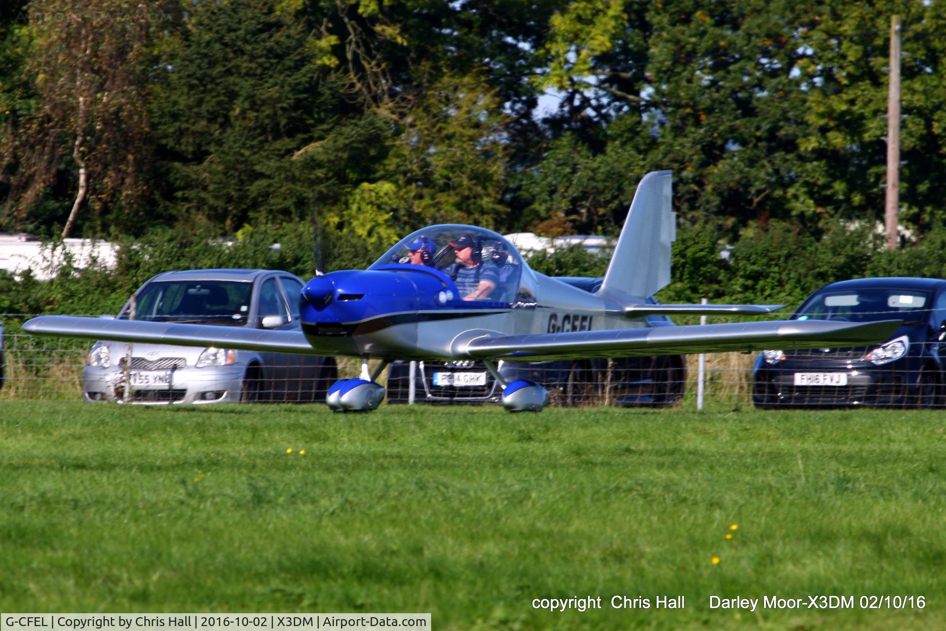 G-CFEL, 2008 Aerotechnik EV-97 Eurostar C/N PFA 315-14740, at Darley Moor Airfield