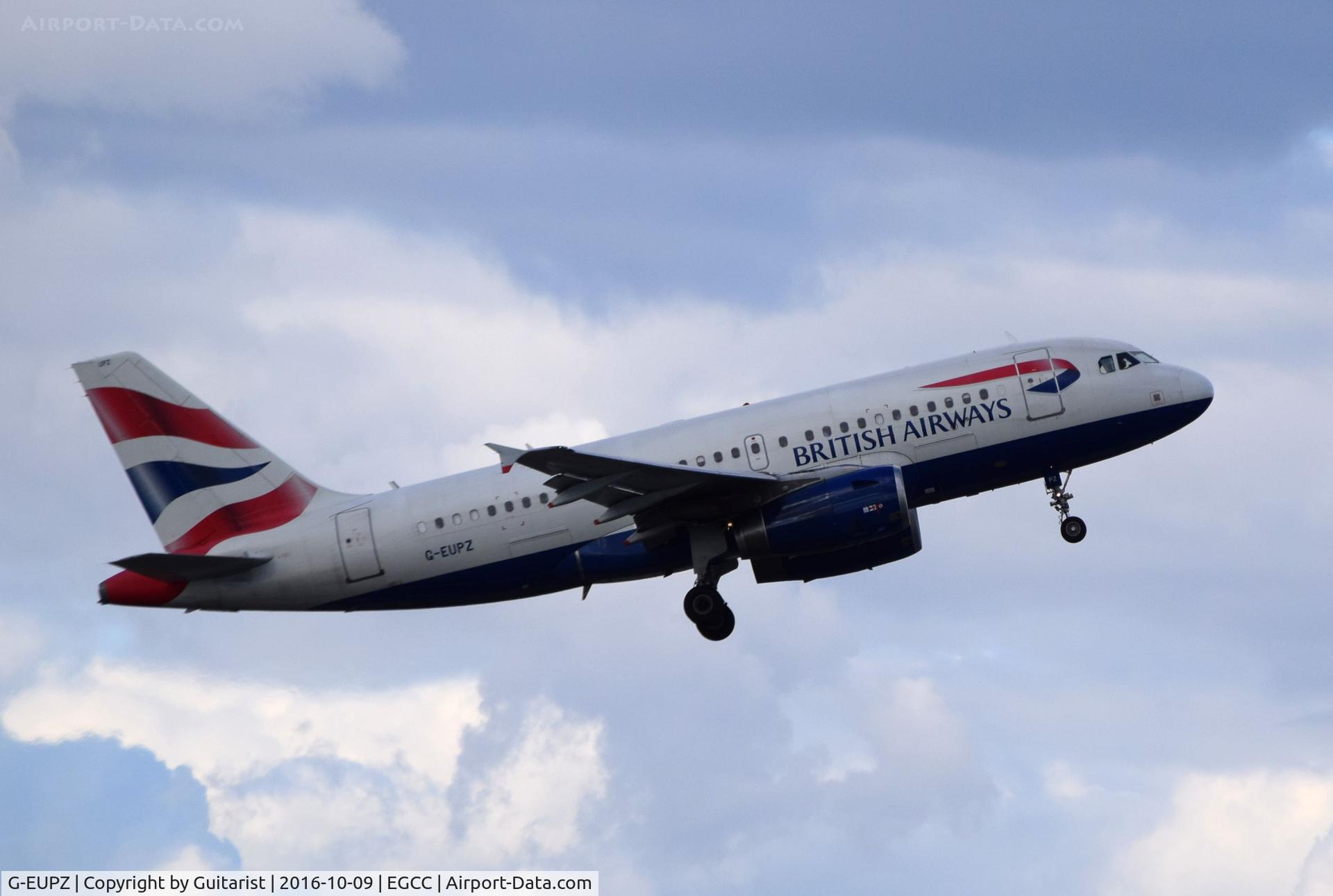 G-EUPZ, 2001 Airbus A319-131 C/N 1510, At Manchester