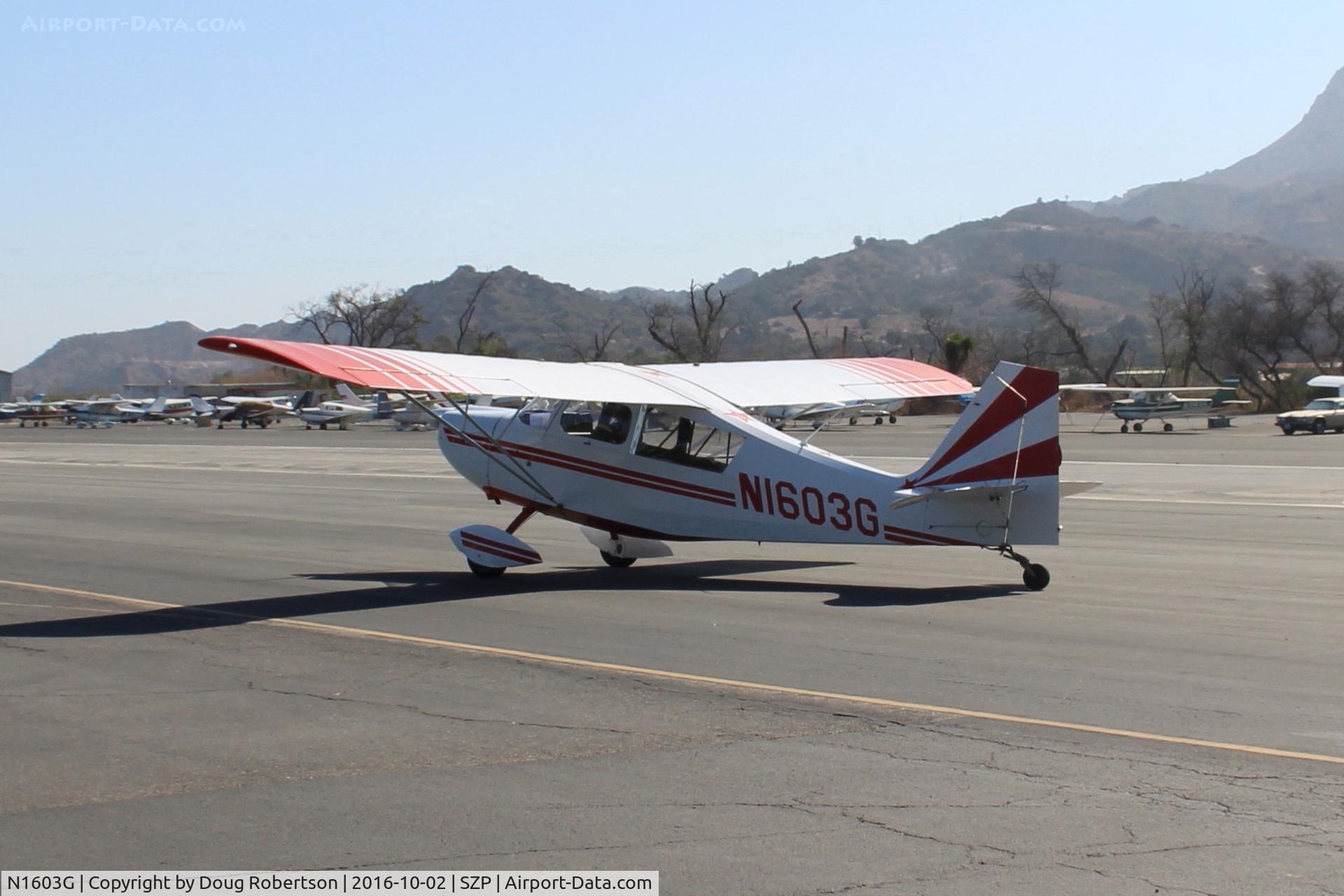 N1603G, 1968 Champion 7ECA Citabria C/N 609, 1968 Champion 7ECA CITABRIA, Lycoming O-235 115 Hp, taxi off the active