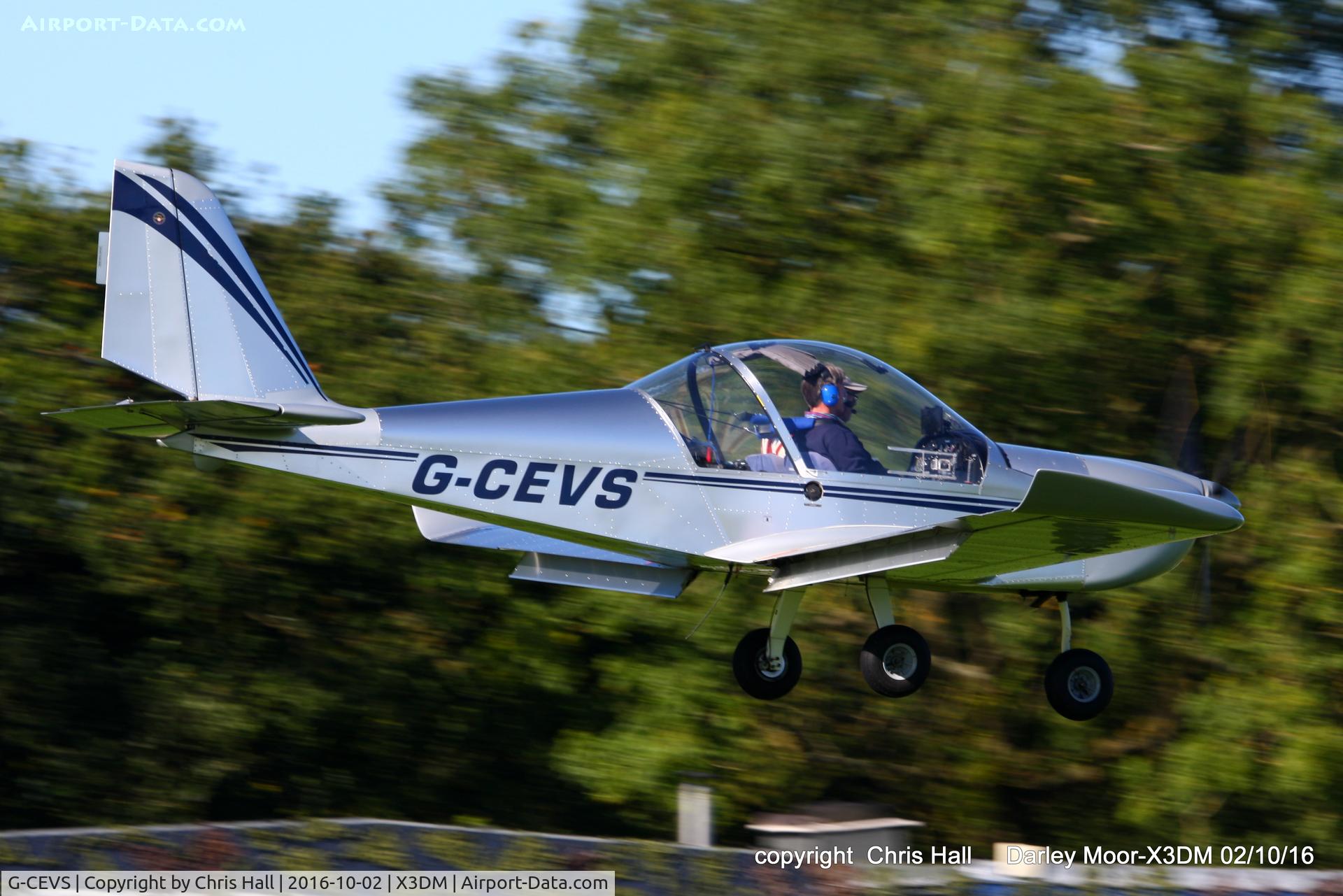 G-CEVS, 2007 Cosmik EV-97 TeamEurostar UK C/N 3102, at Darley Moor Airfield